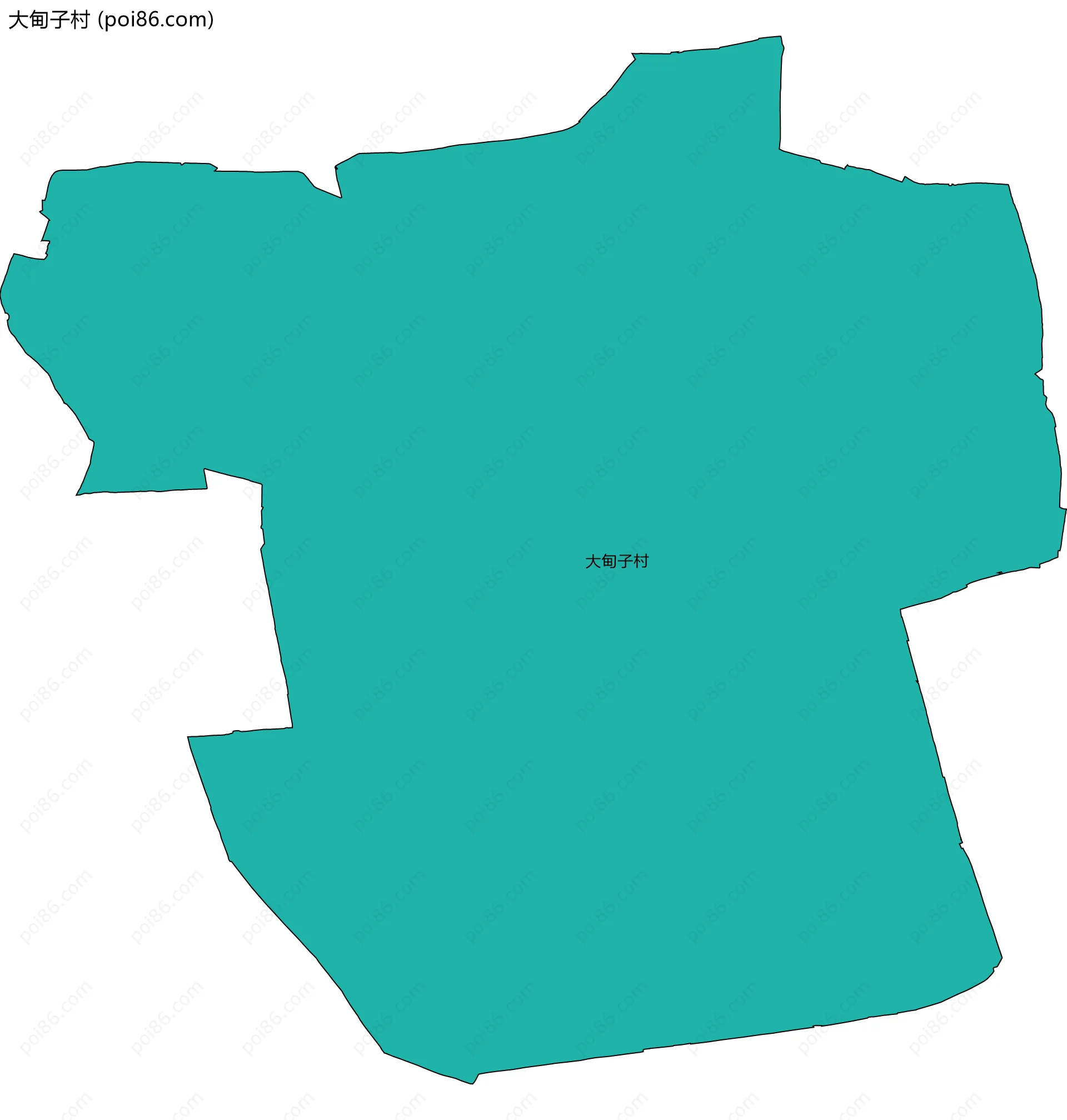 大甸子村边界地图