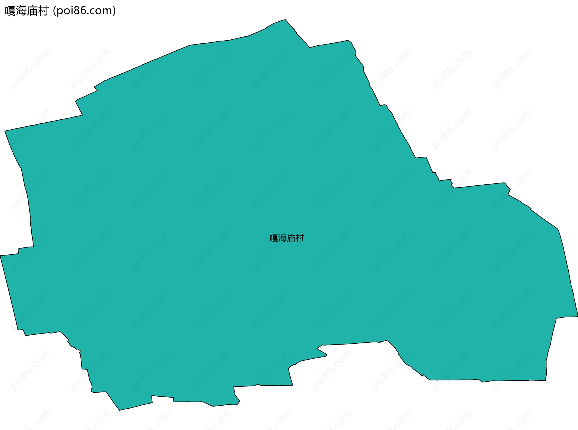 嘎海庙村边界地图