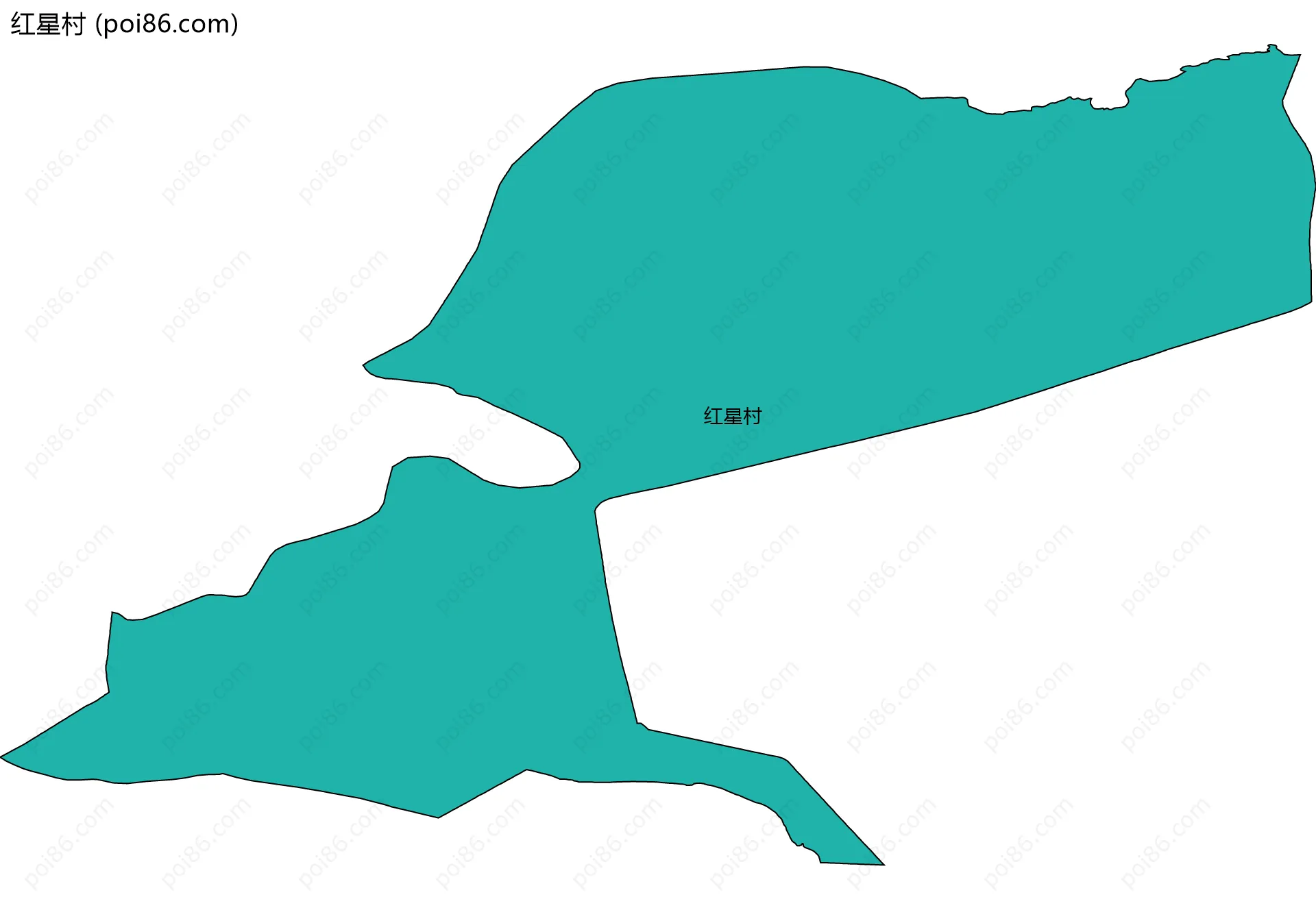红星村边界地图
