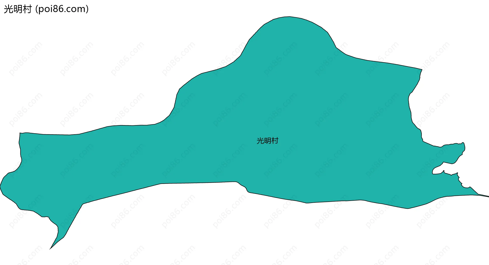 光明村边界地图