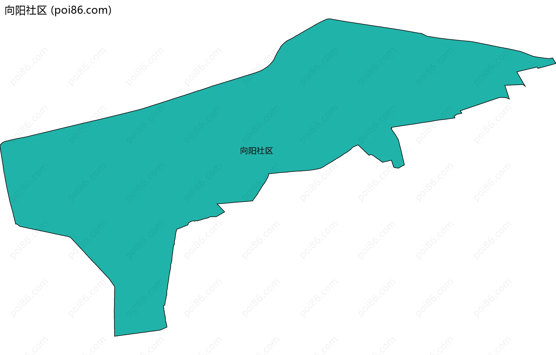向阳社区边界地图