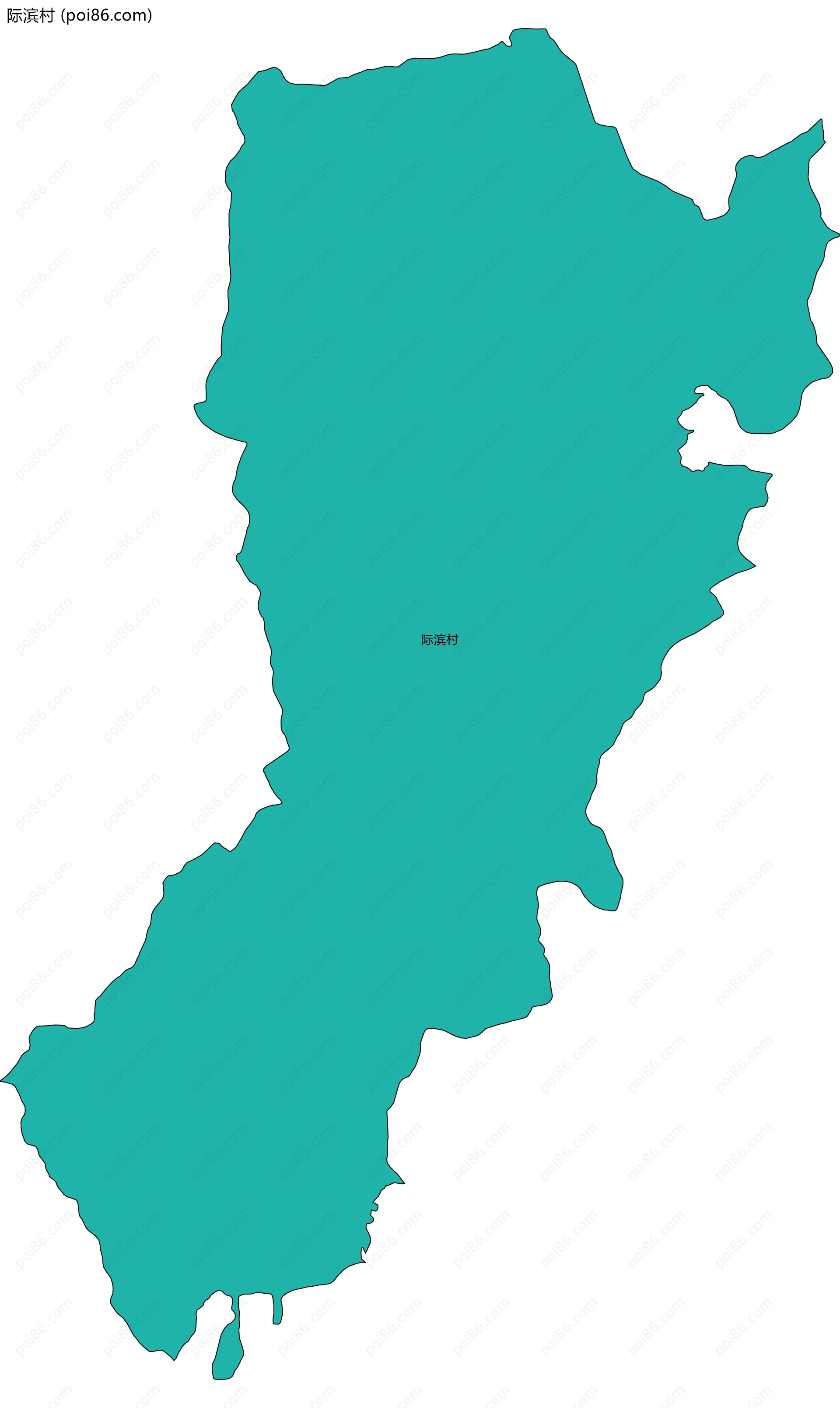 际滨村边界地图