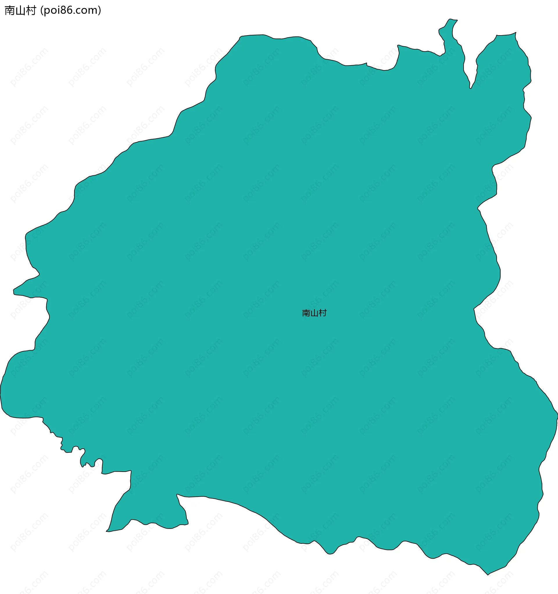 南山村边界地图