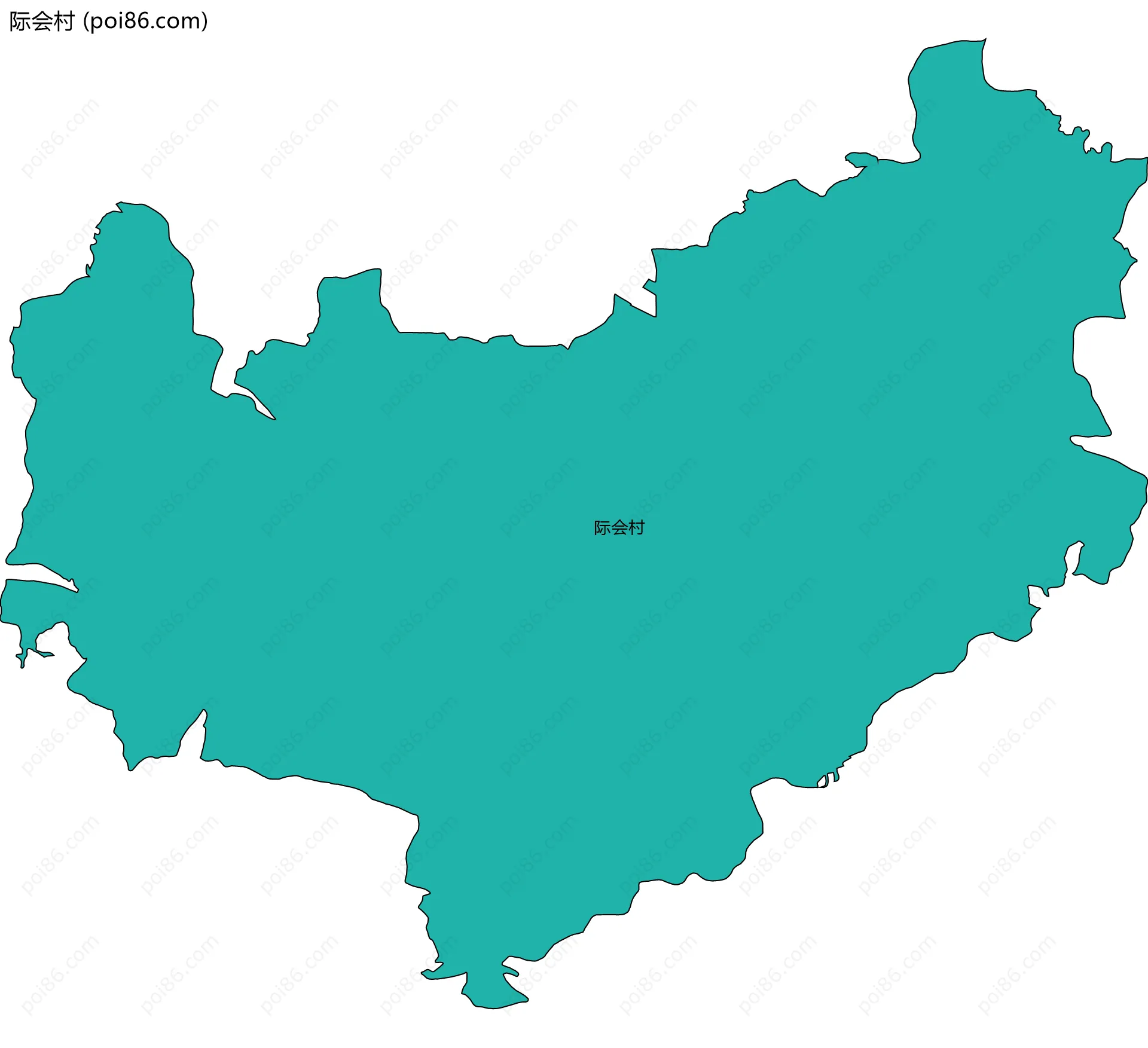 际会村边界地图