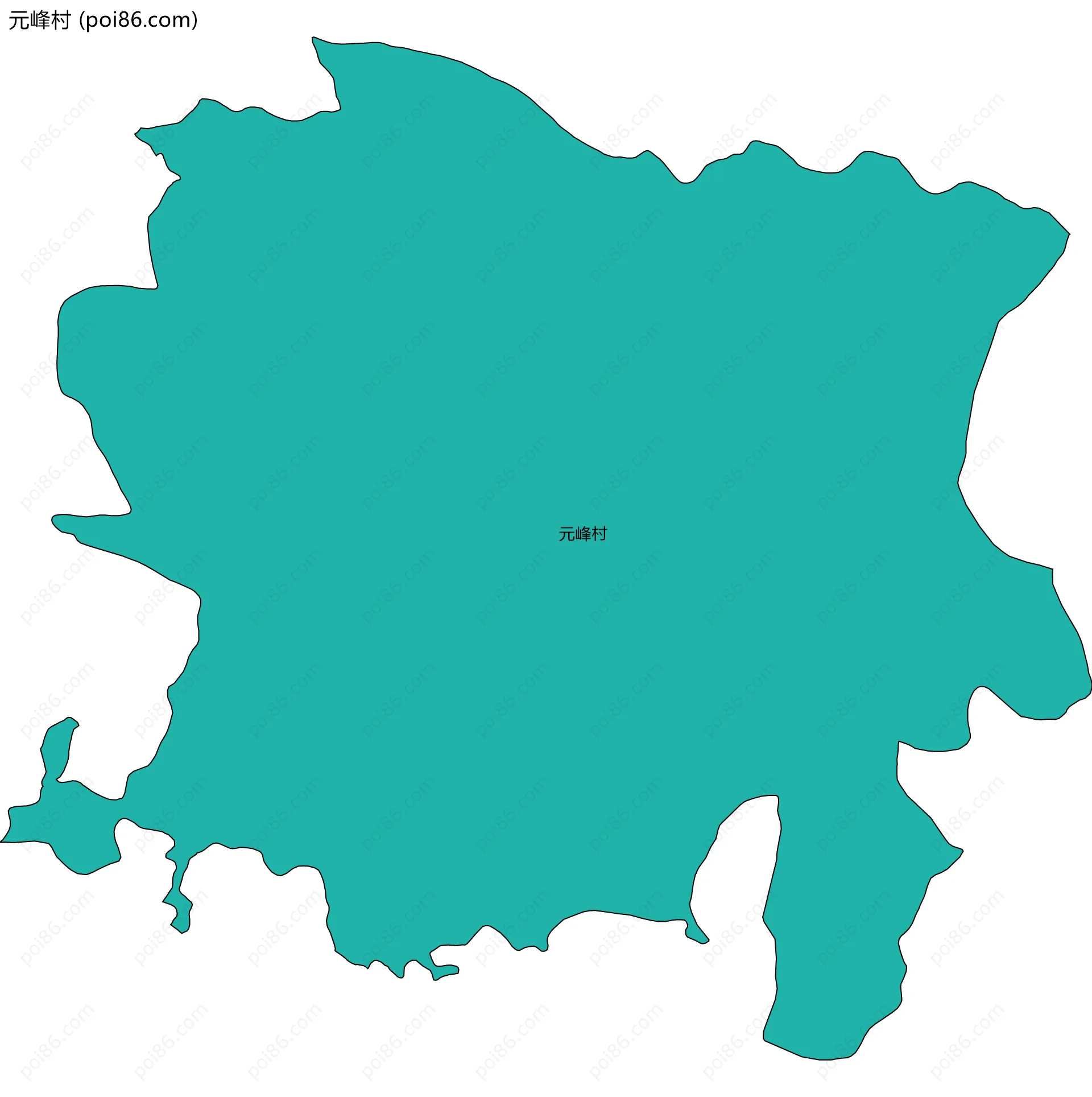 元峰村边界地图