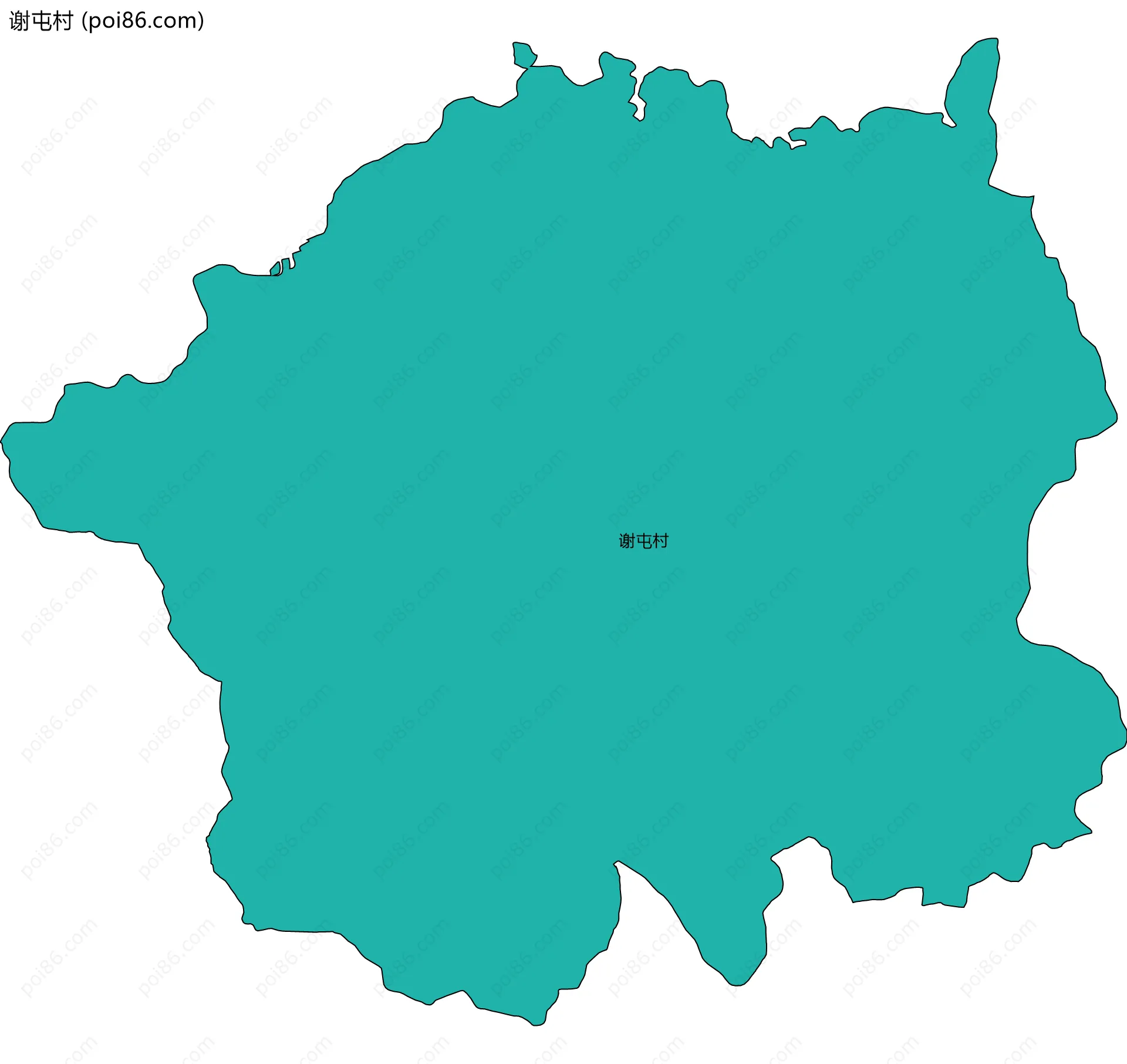 谢屯村边界地图