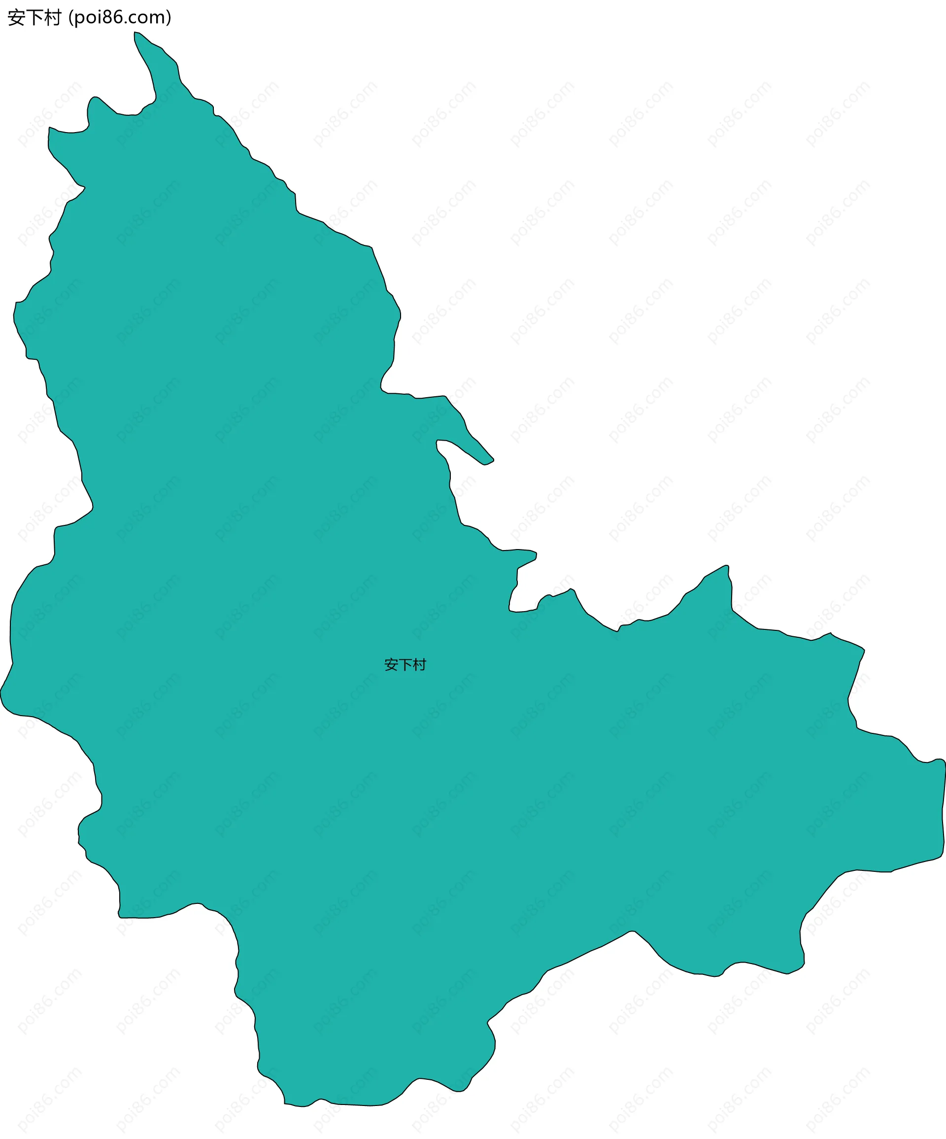 安下村边界地图