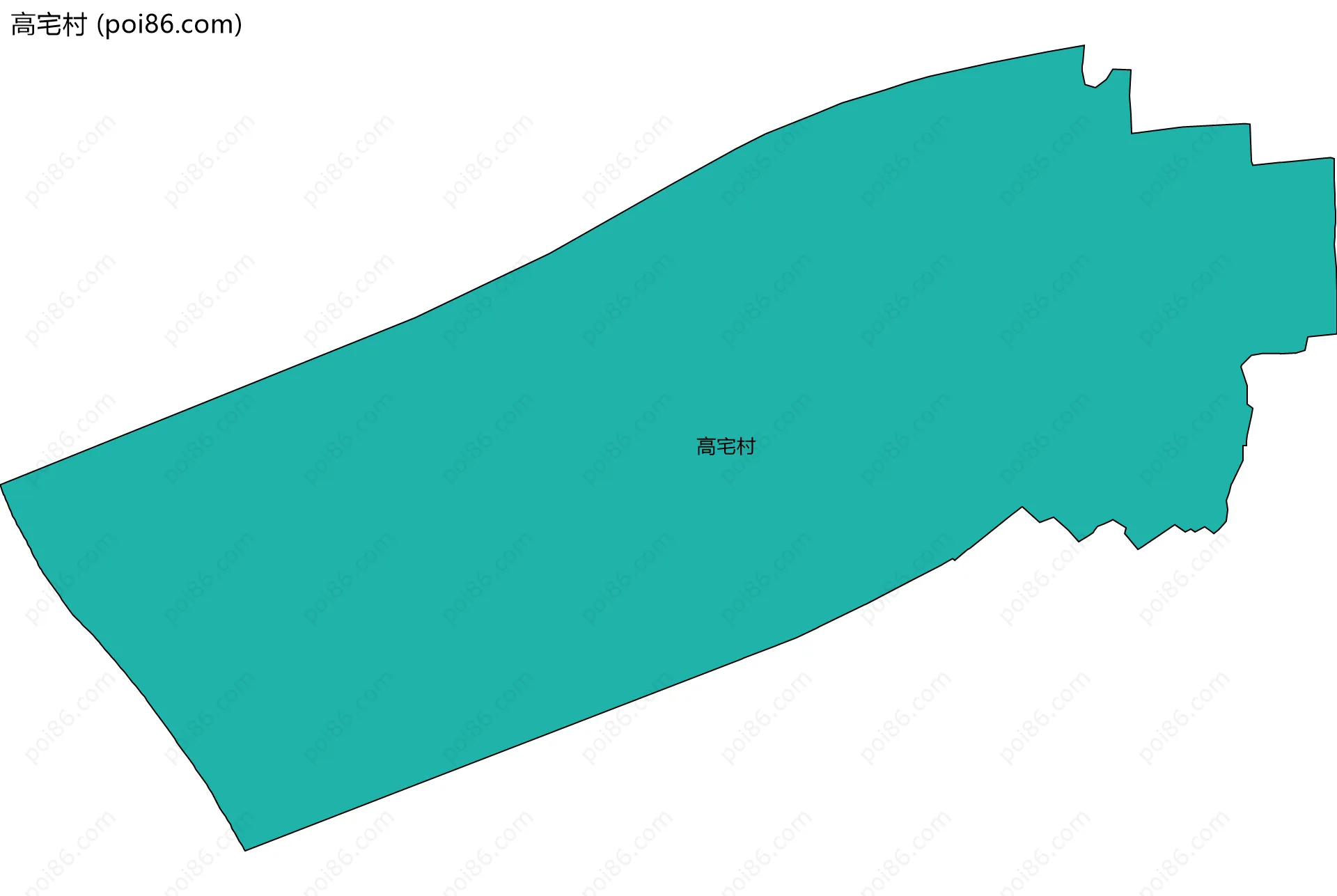 高宅村边界地图