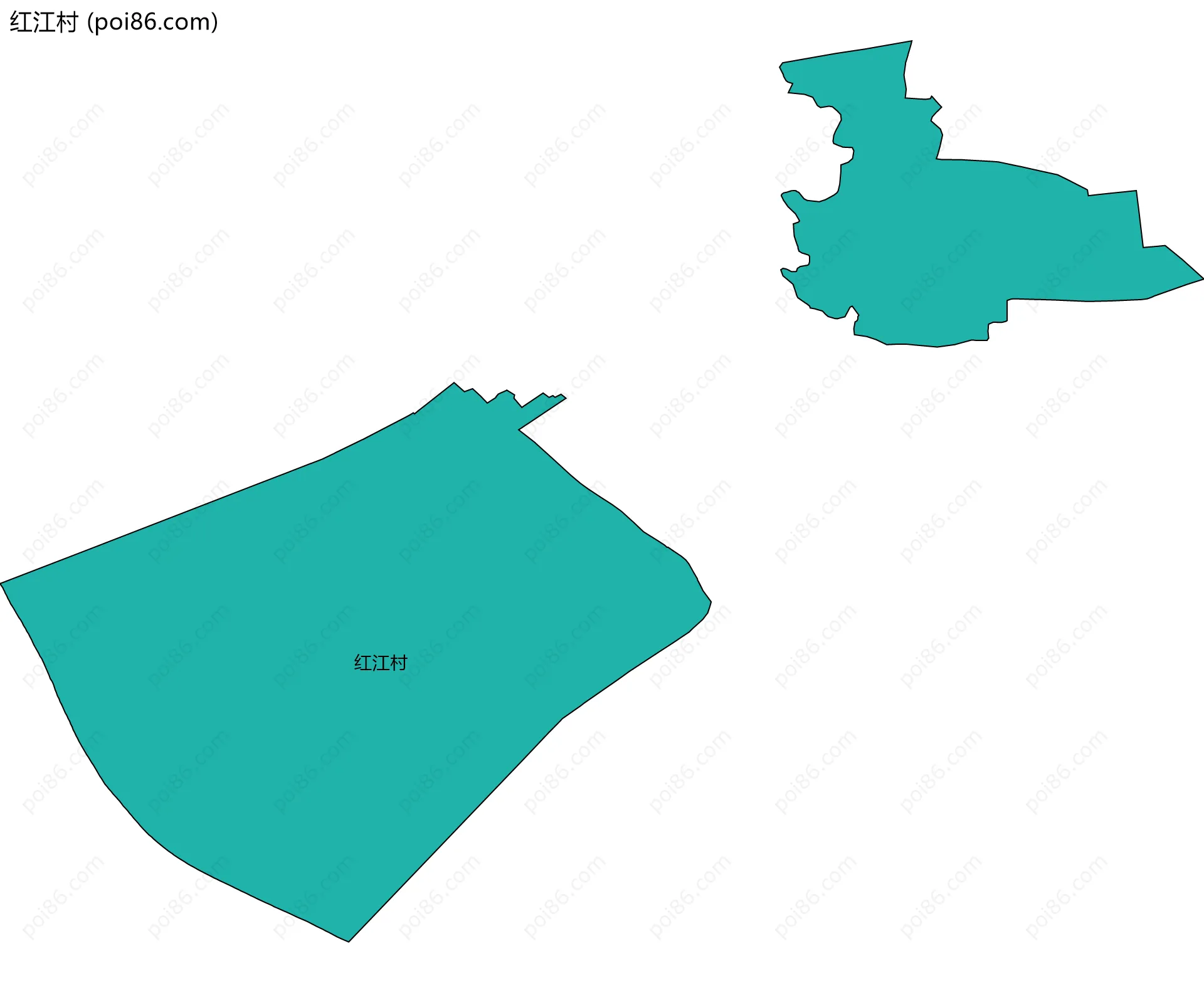 红江村边界地图
