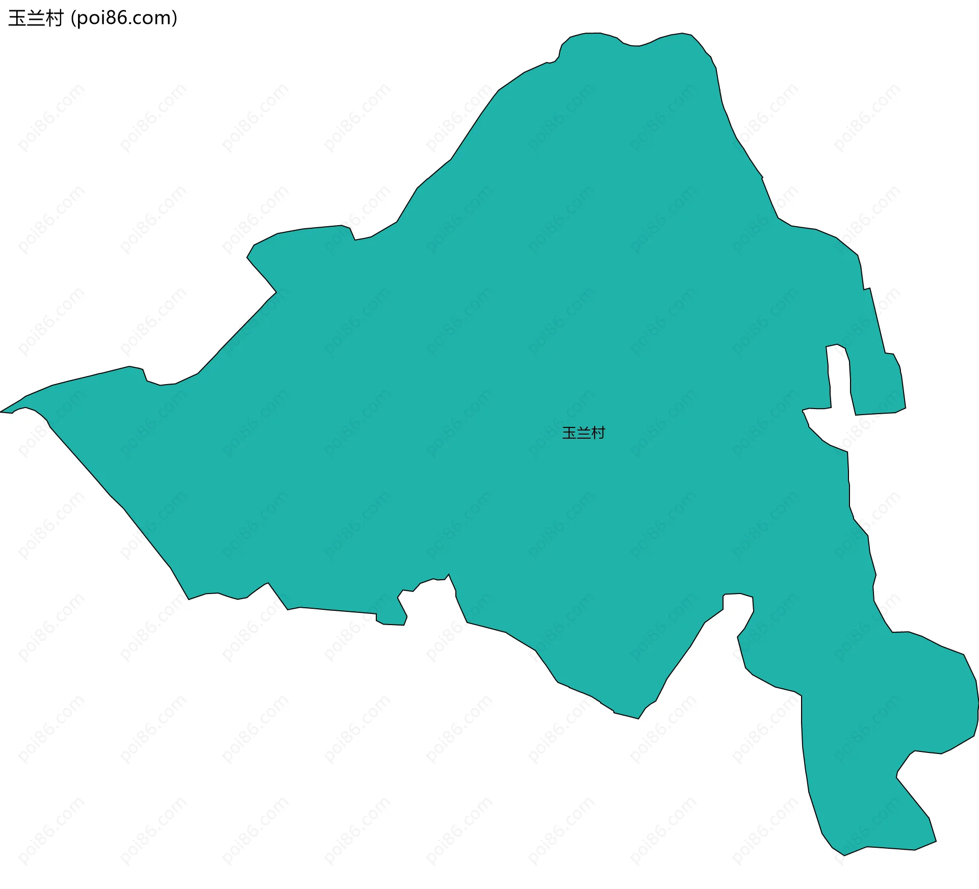 玉兰村边界地图