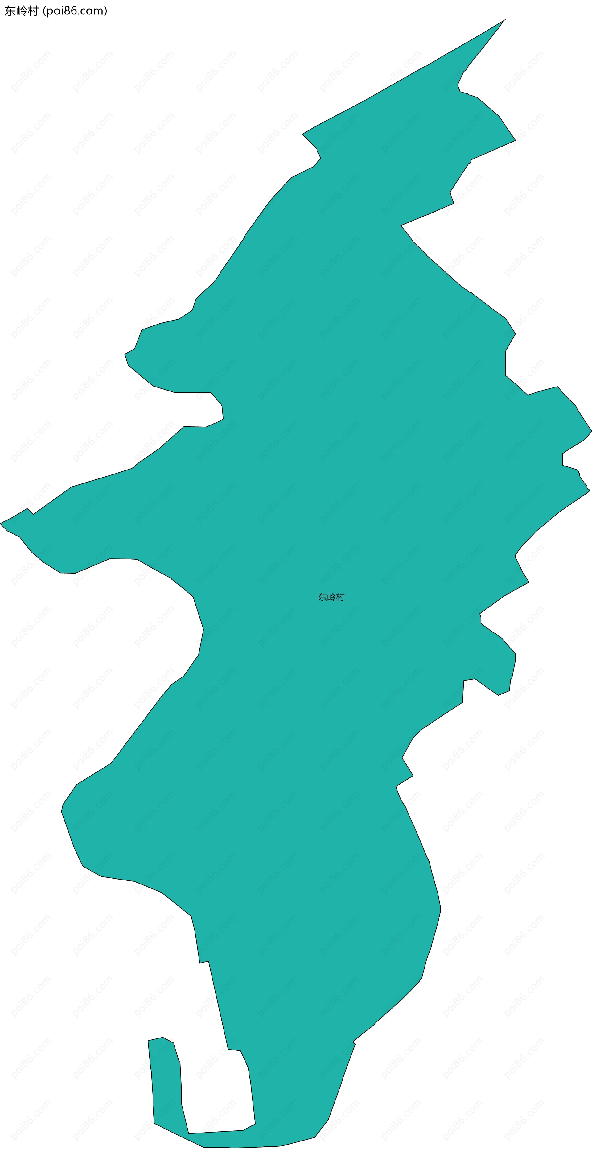 东岭村边界地图