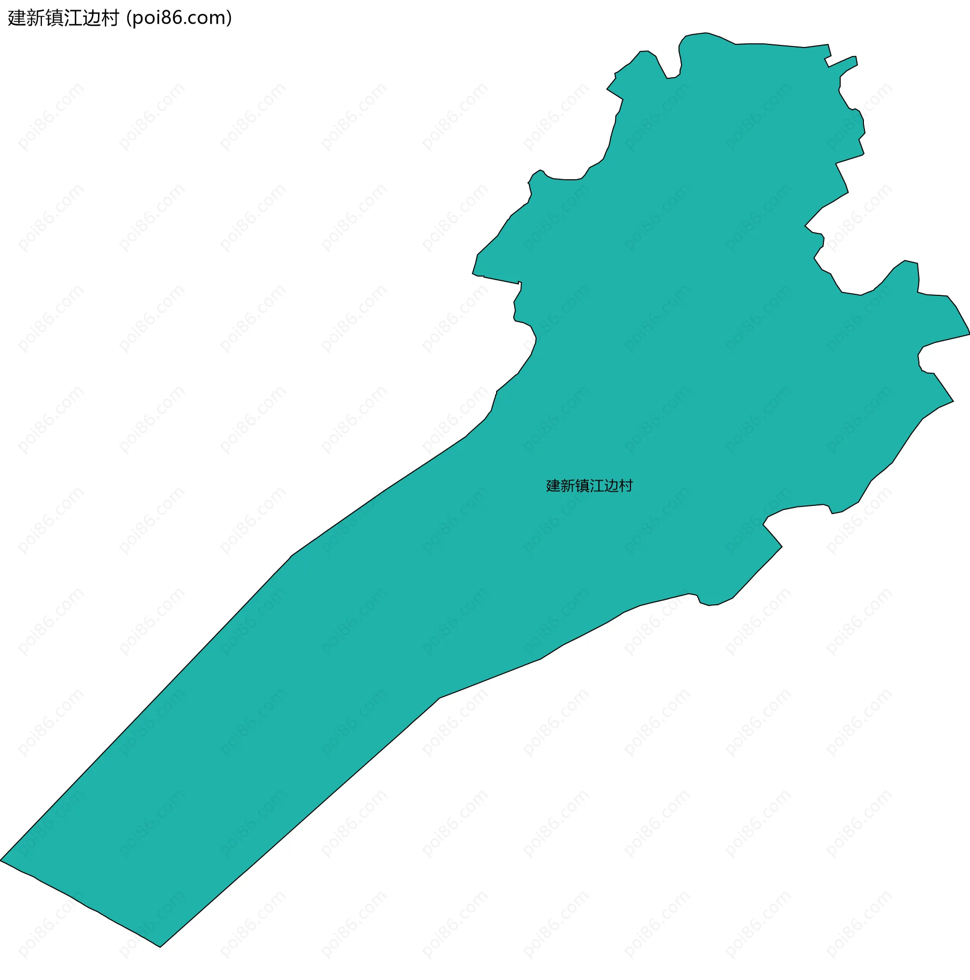 建新镇江边村边界地图