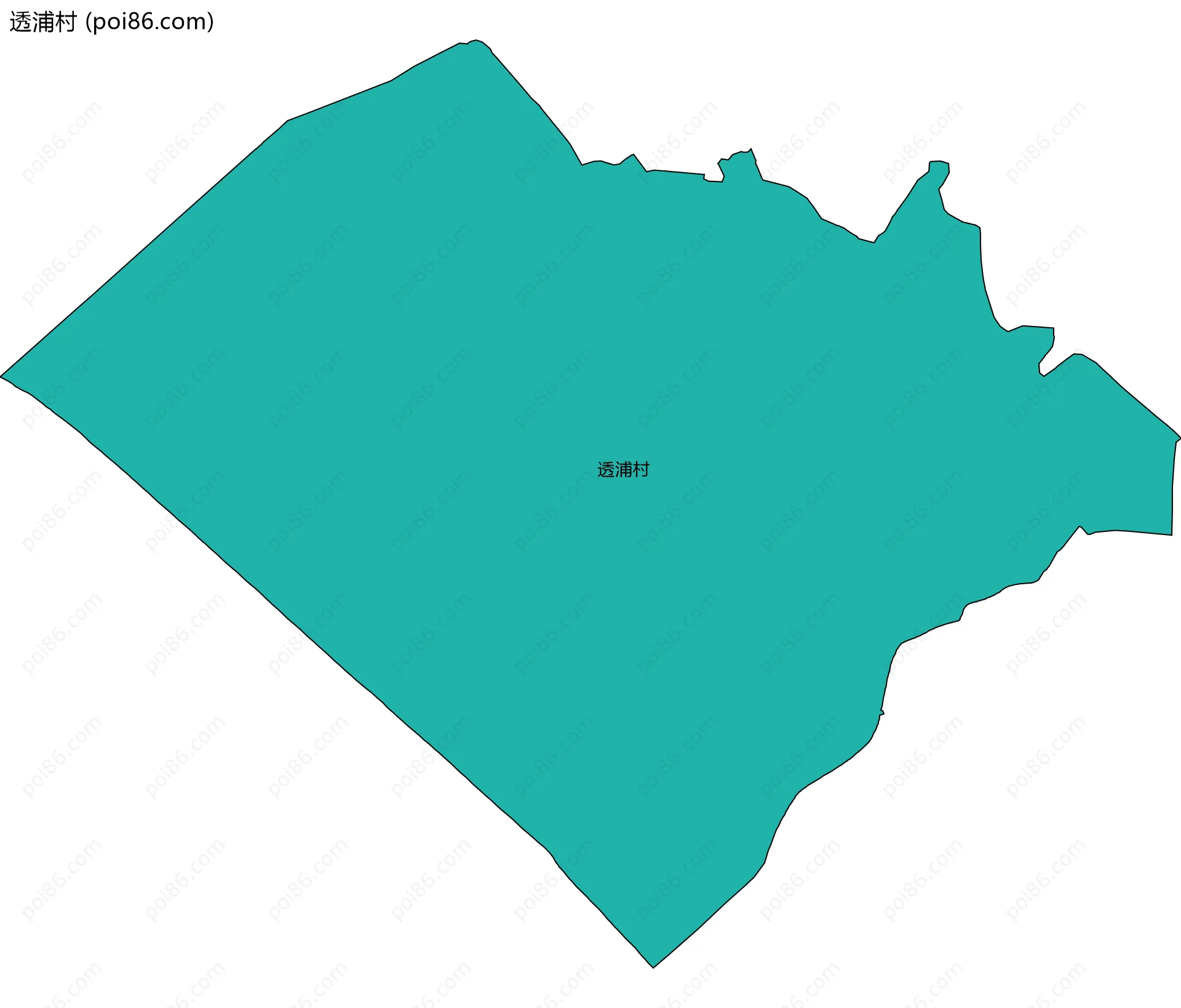 透浦村边界地图