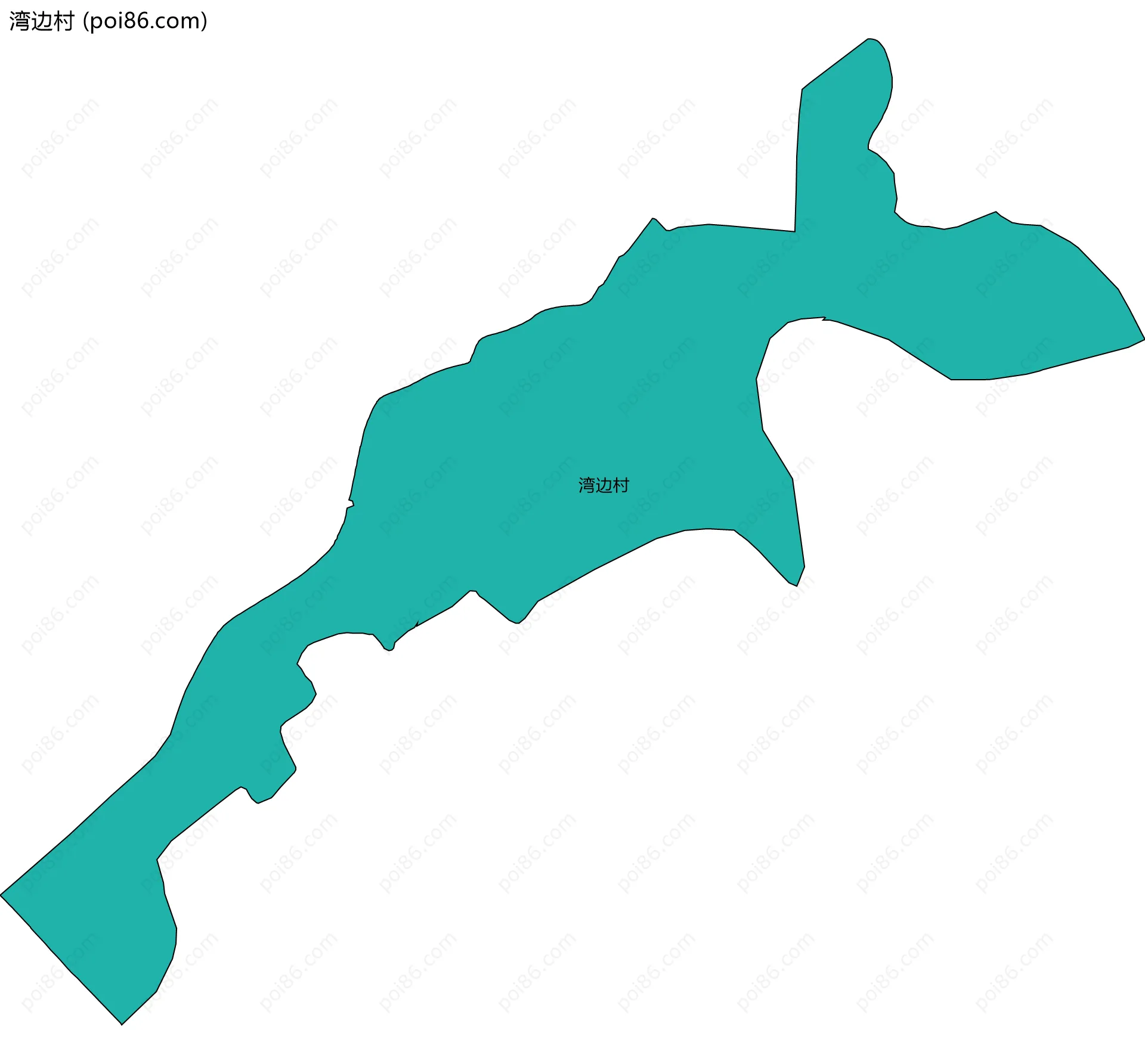 湾边村边界地图