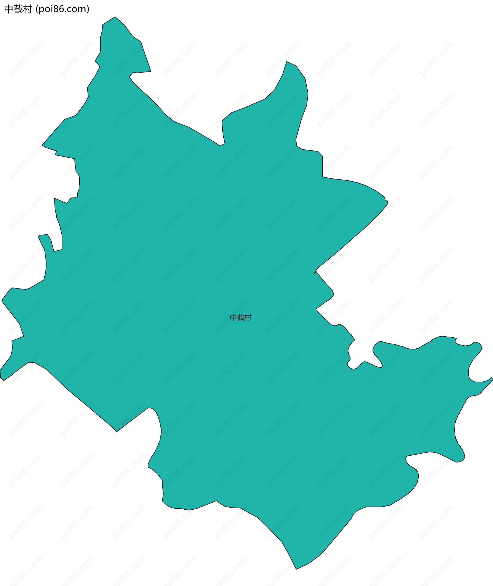 中截村边界地图