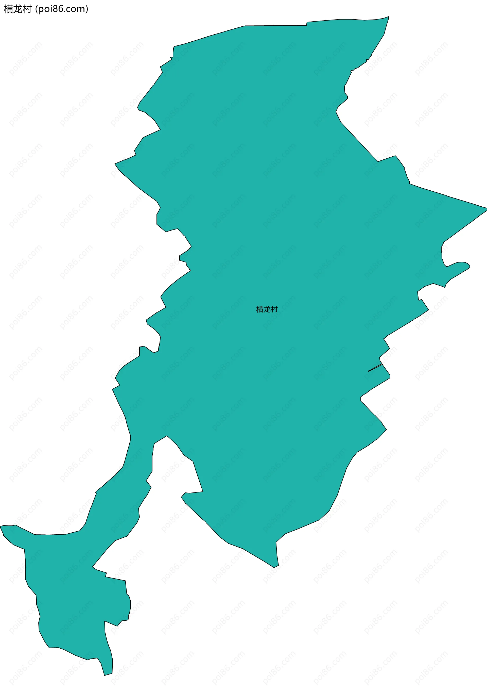 横龙村边界地图