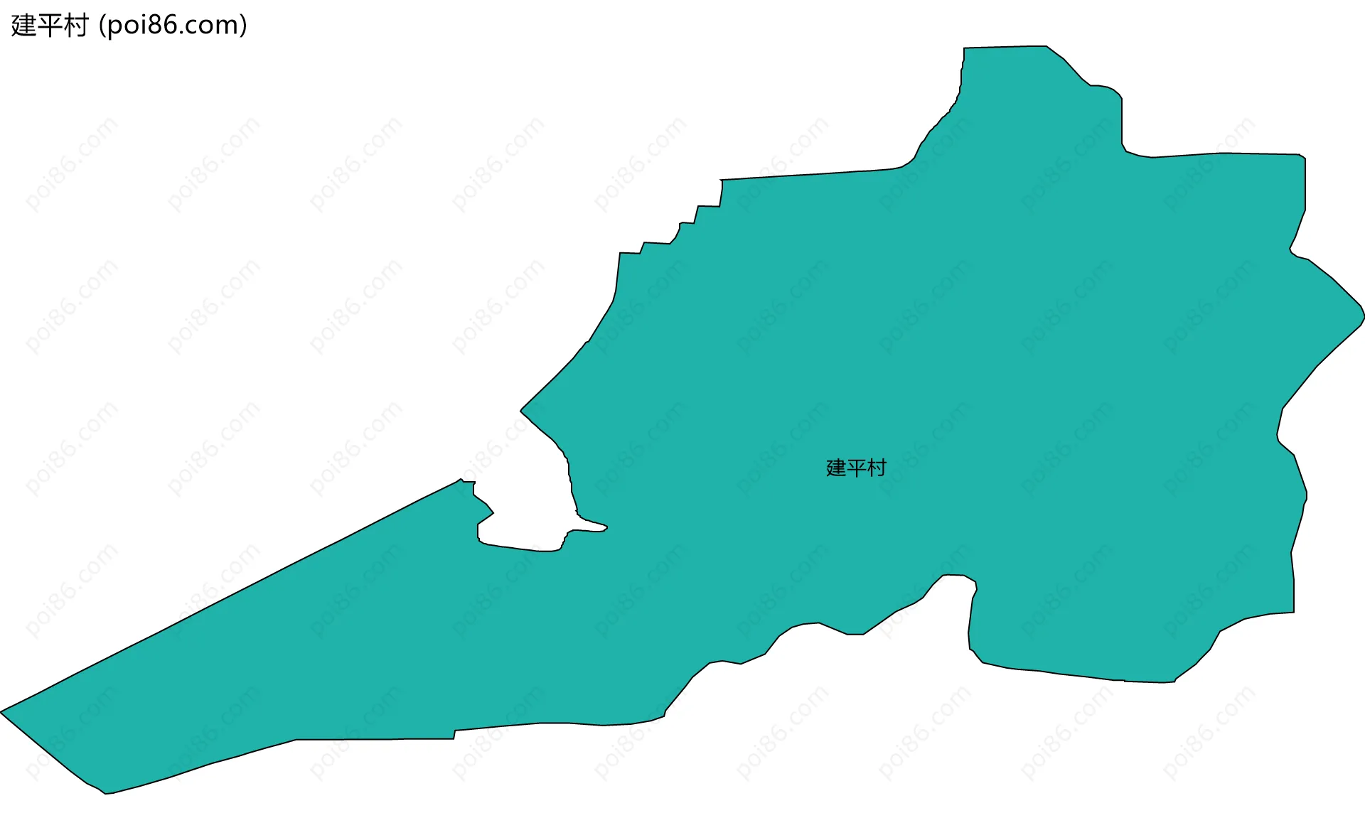 建平村边界地图