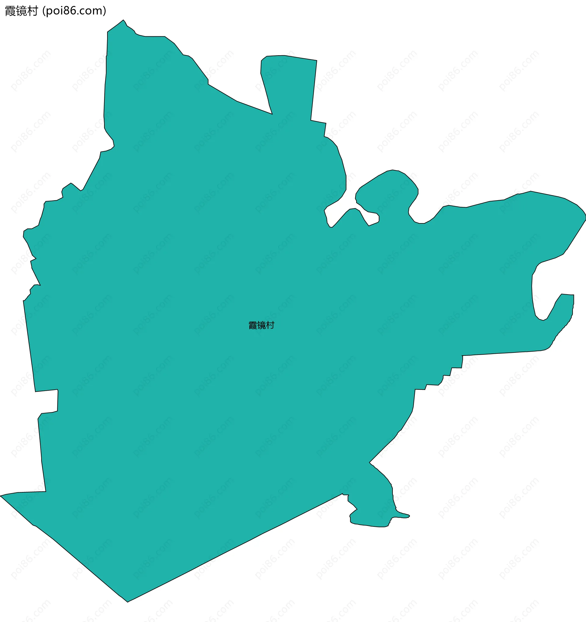 霞镜村边界地图