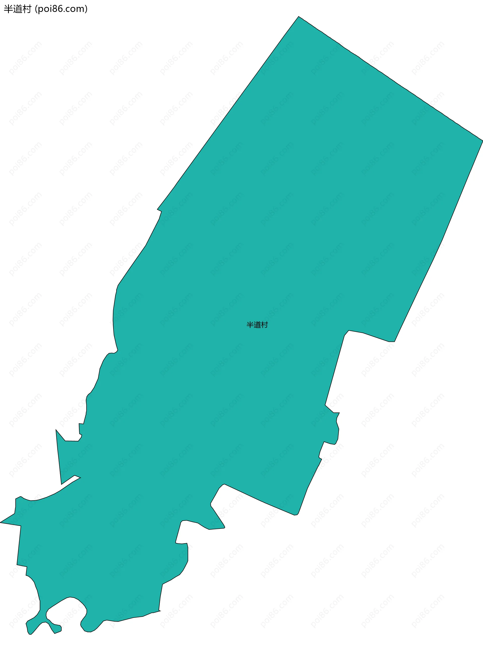 半道村边界地图