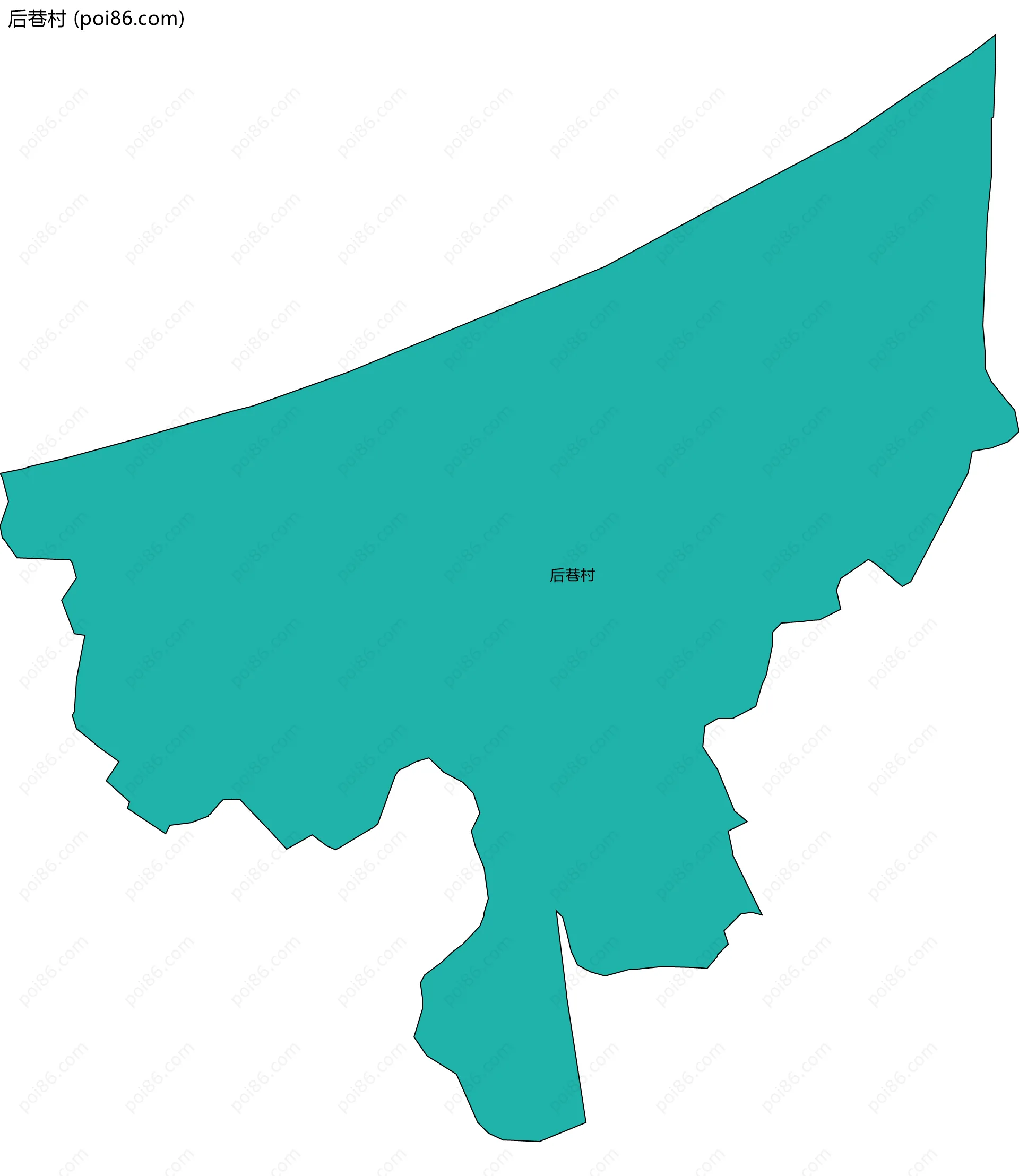 后巷村边界地图