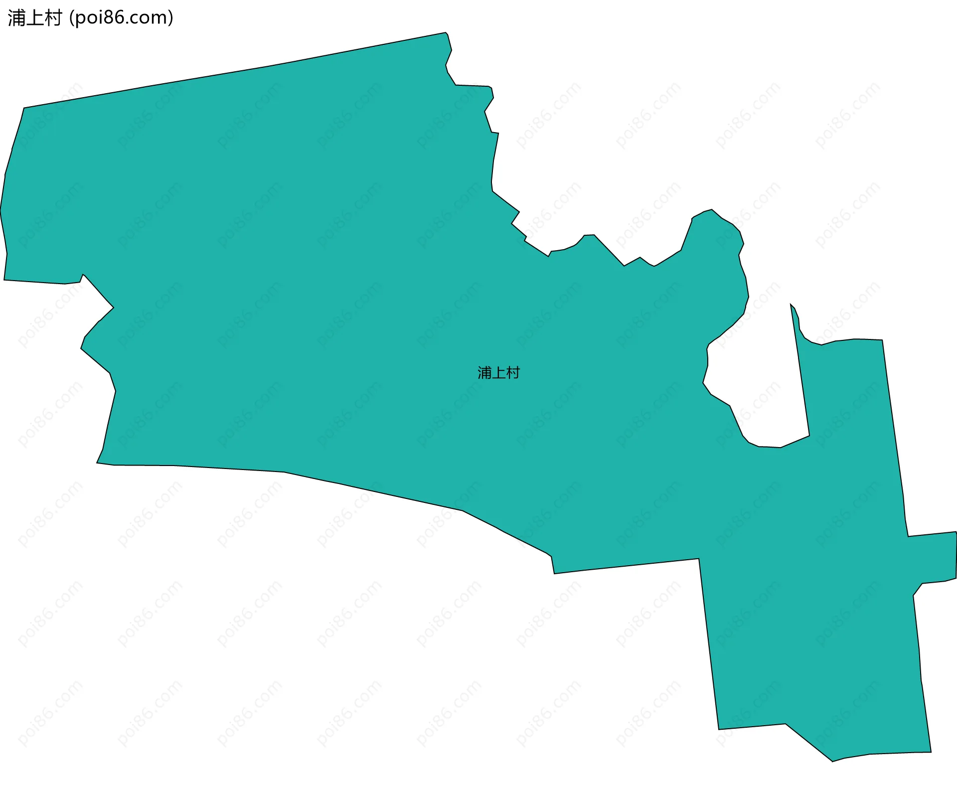 浦上村边界地图