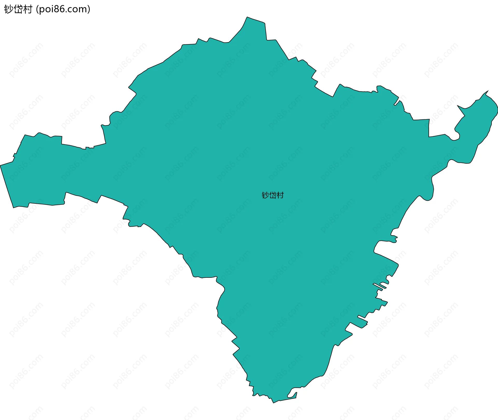 钞岱村边界地图