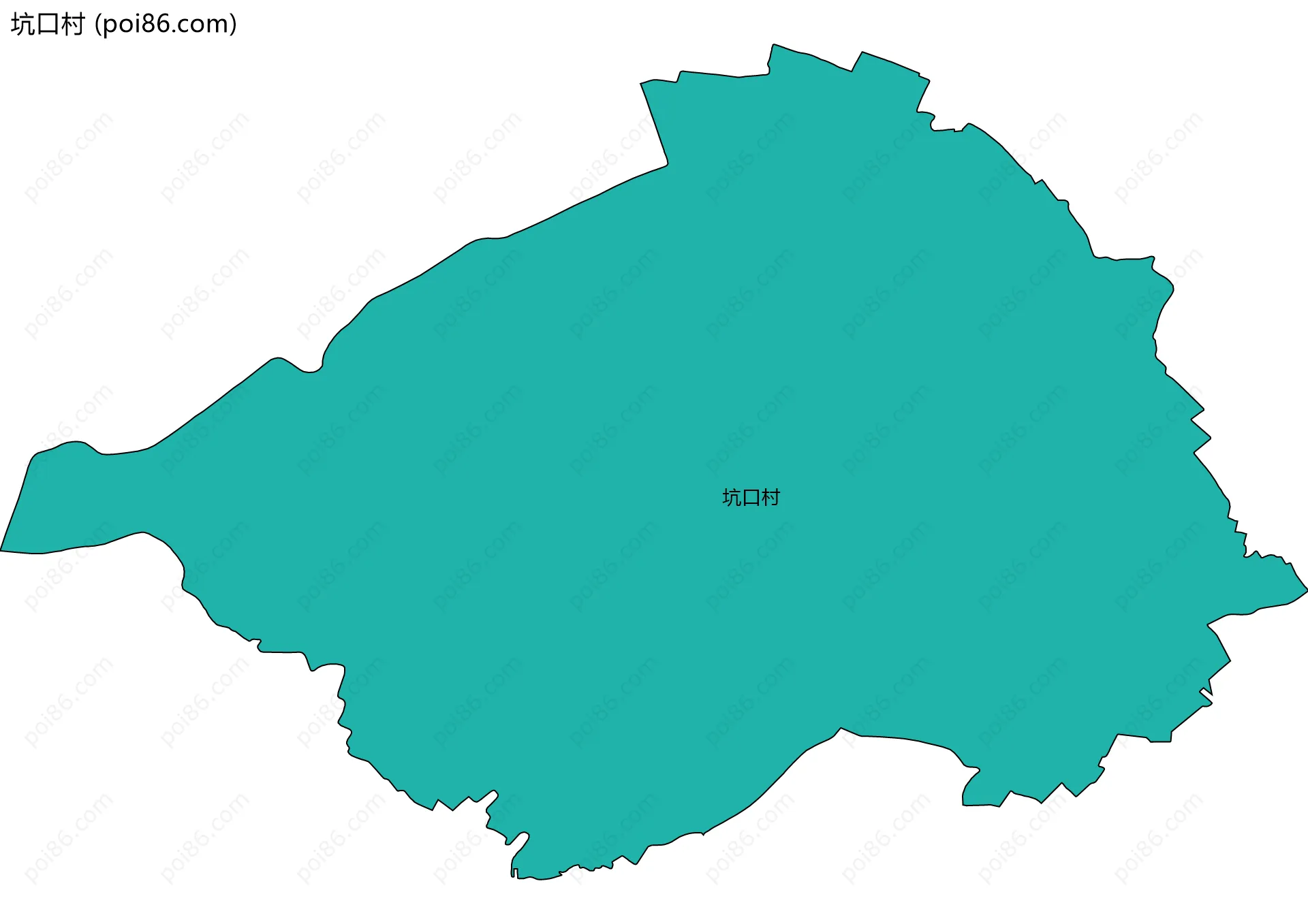 坑口村边界地图