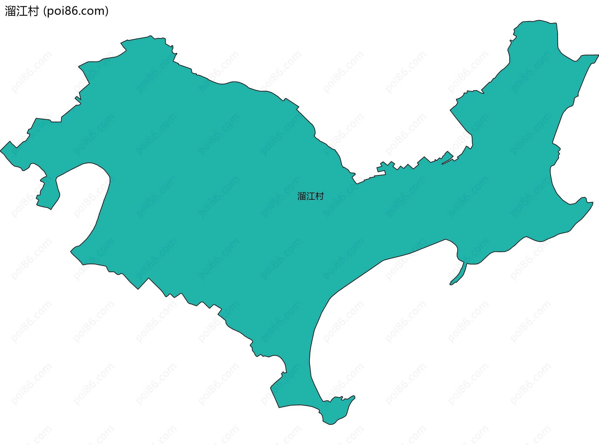 溜江村边界地图