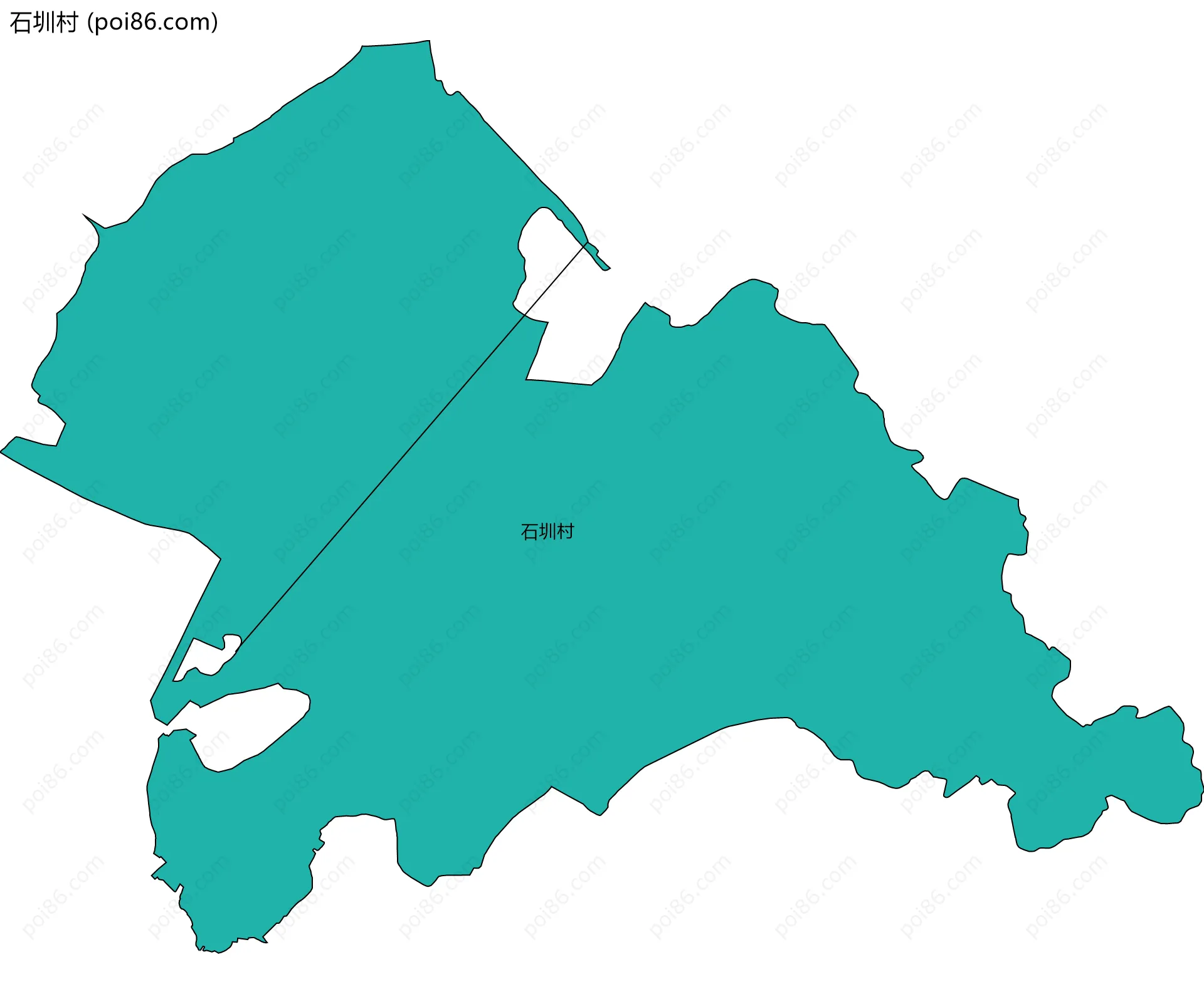 石圳村边界地图