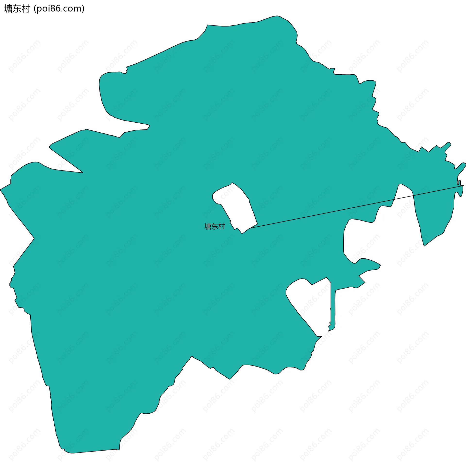 塘东村边界地图