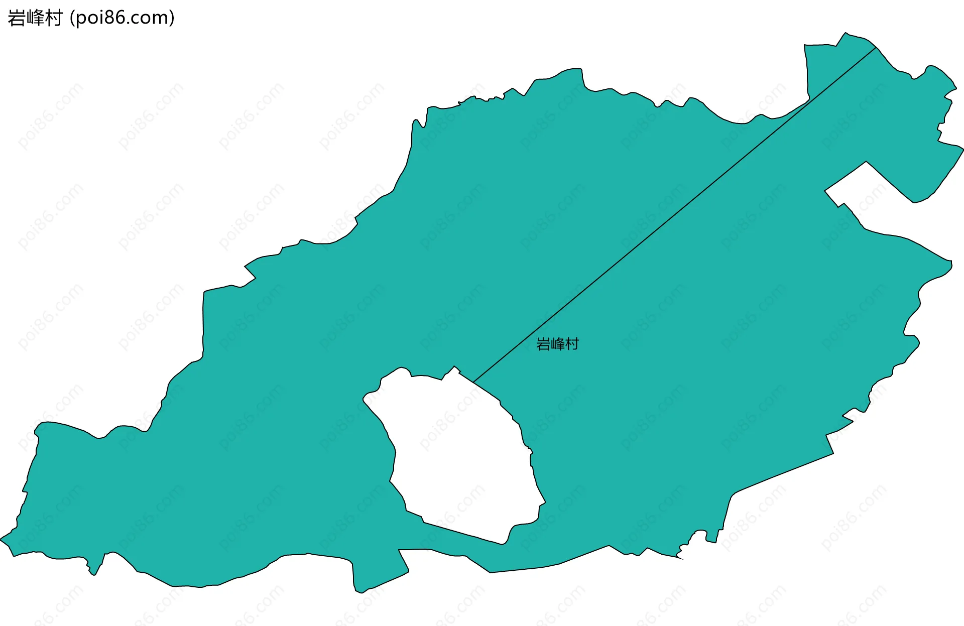 岩峰村边界地图