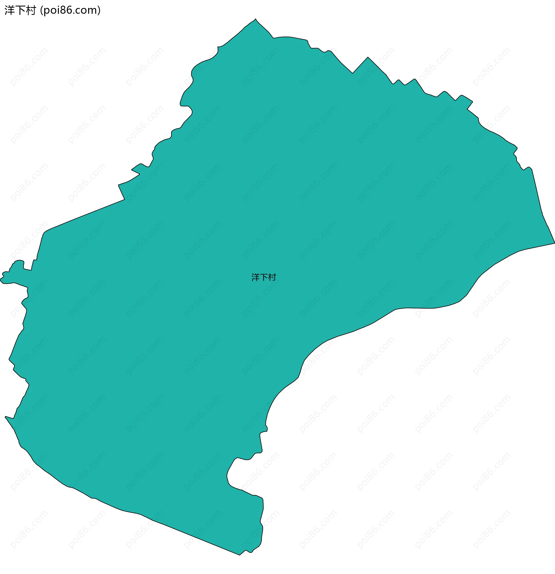 洋下村边界地图