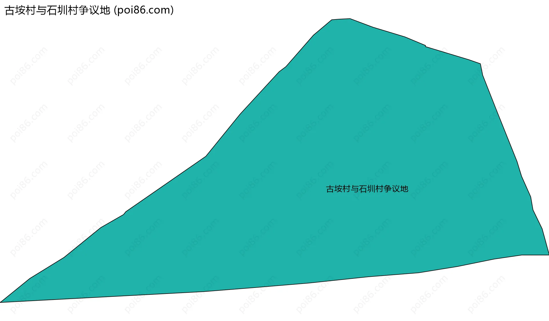 古垵村与石圳村争议地边界地图