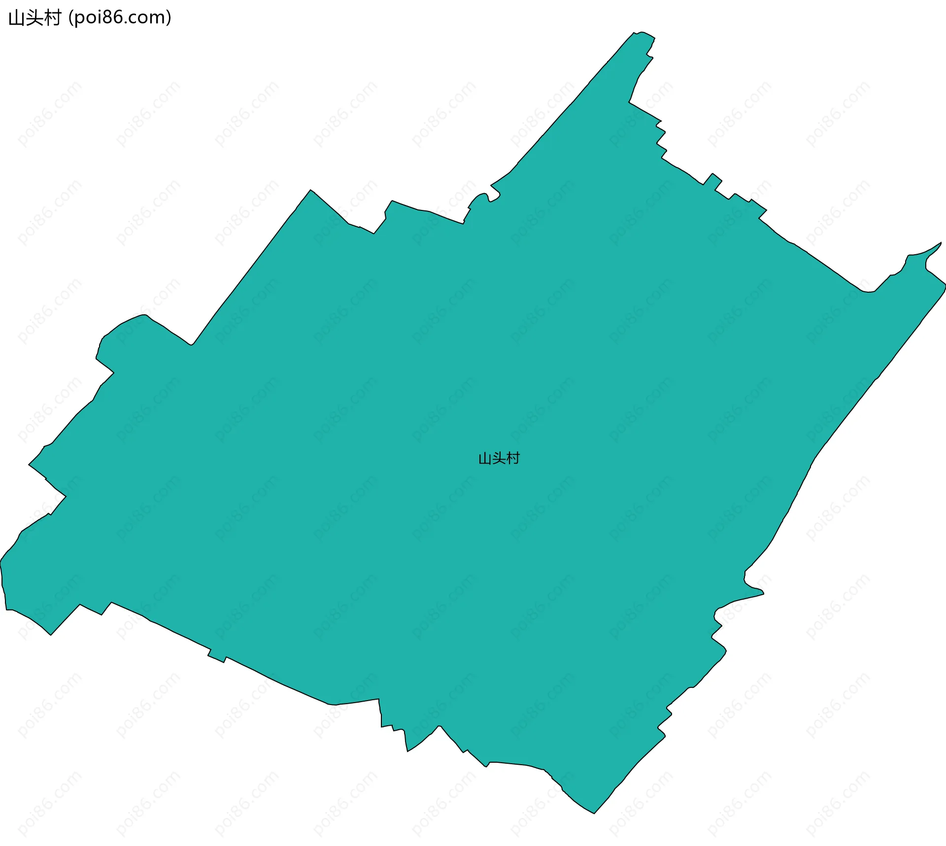 山头村边界地图