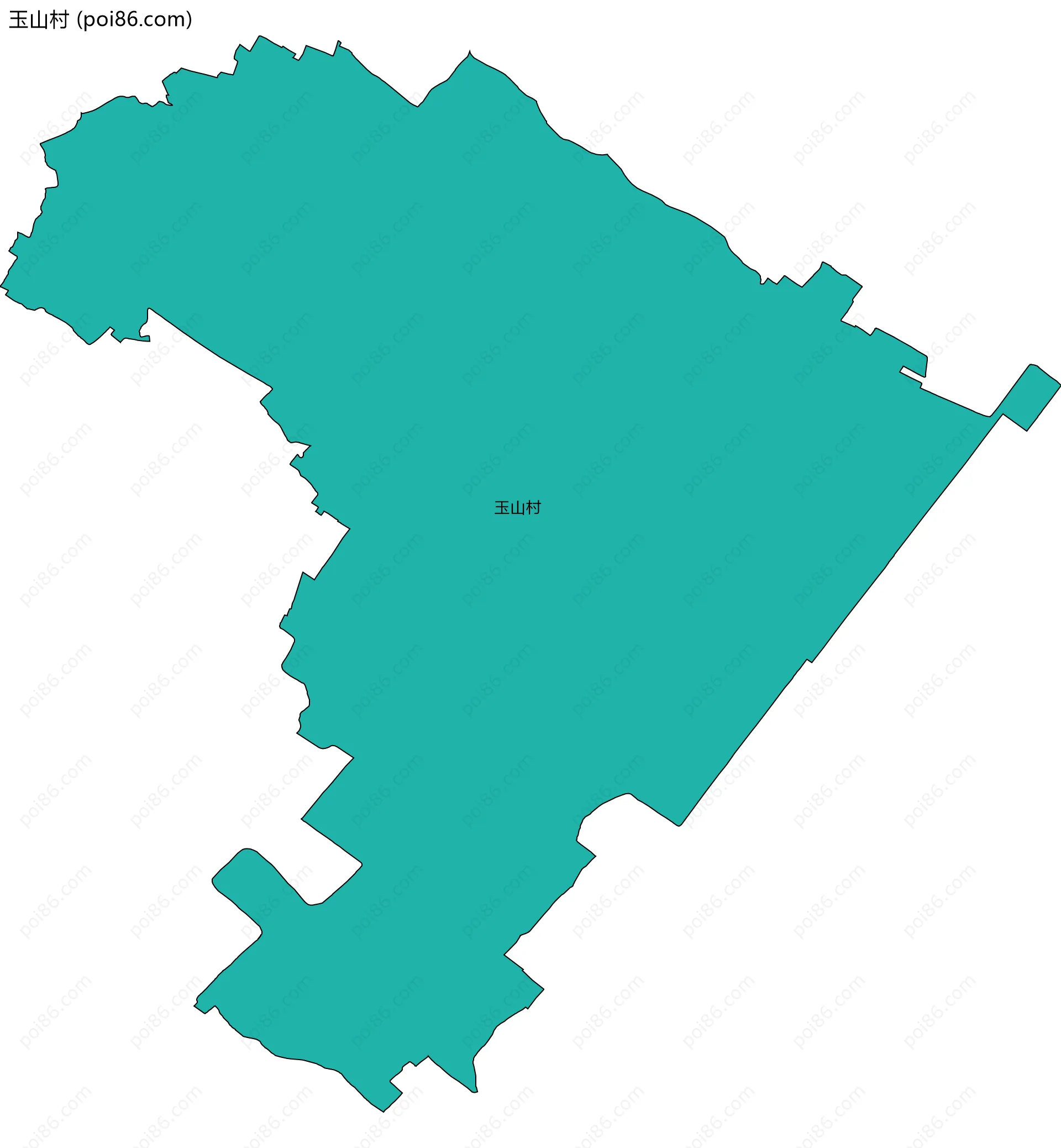 玉山村边界地图