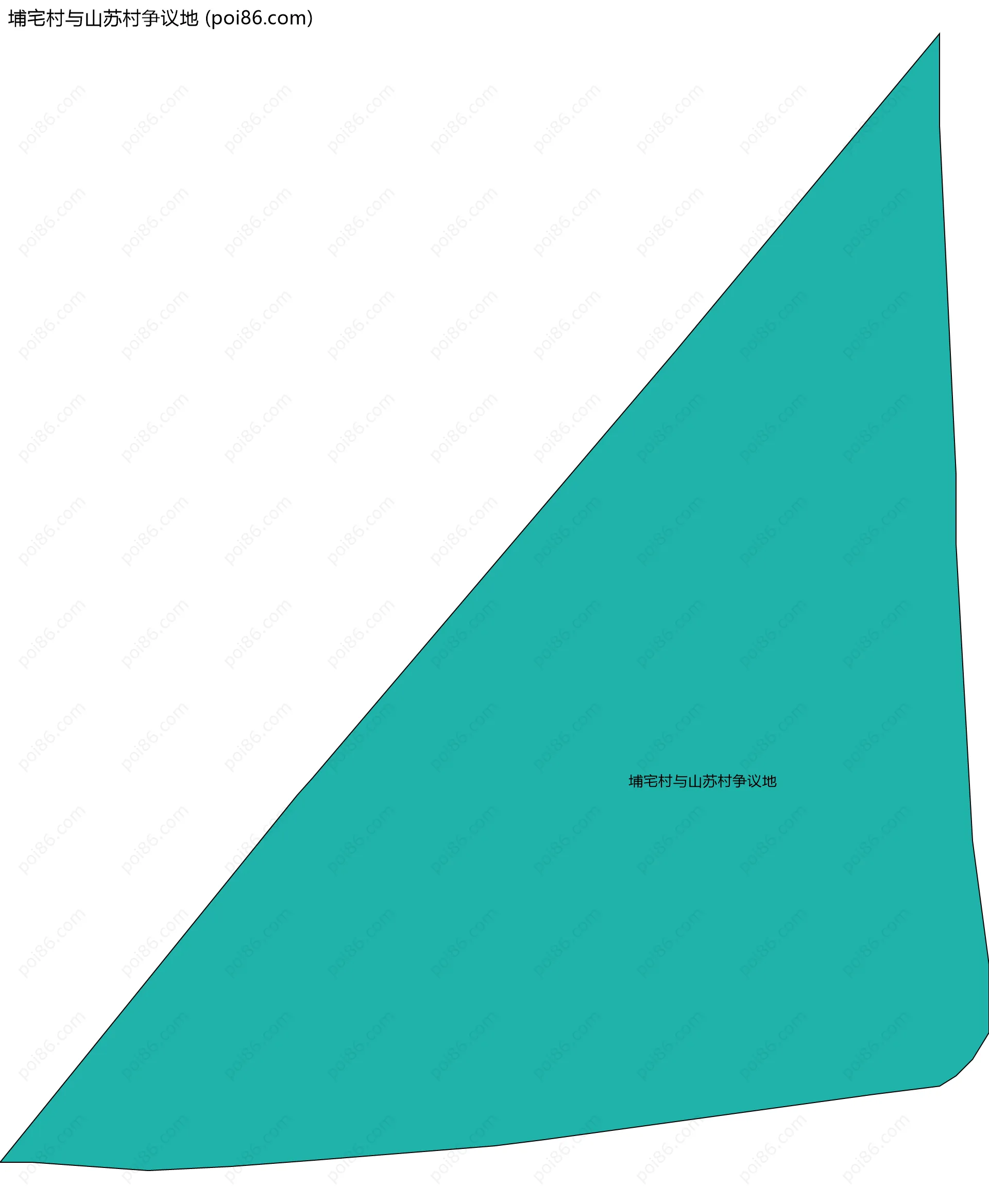 埔宅村与山苏村争议地边界地图