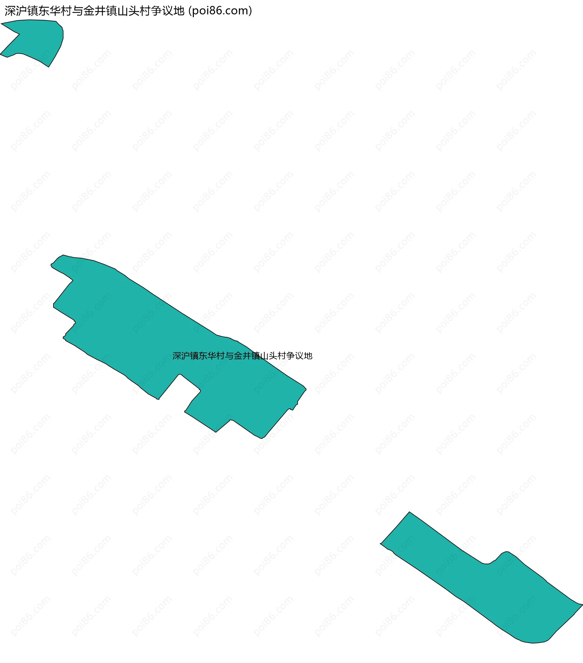 深沪镇东华村与金井镇山头村争议地边界地图