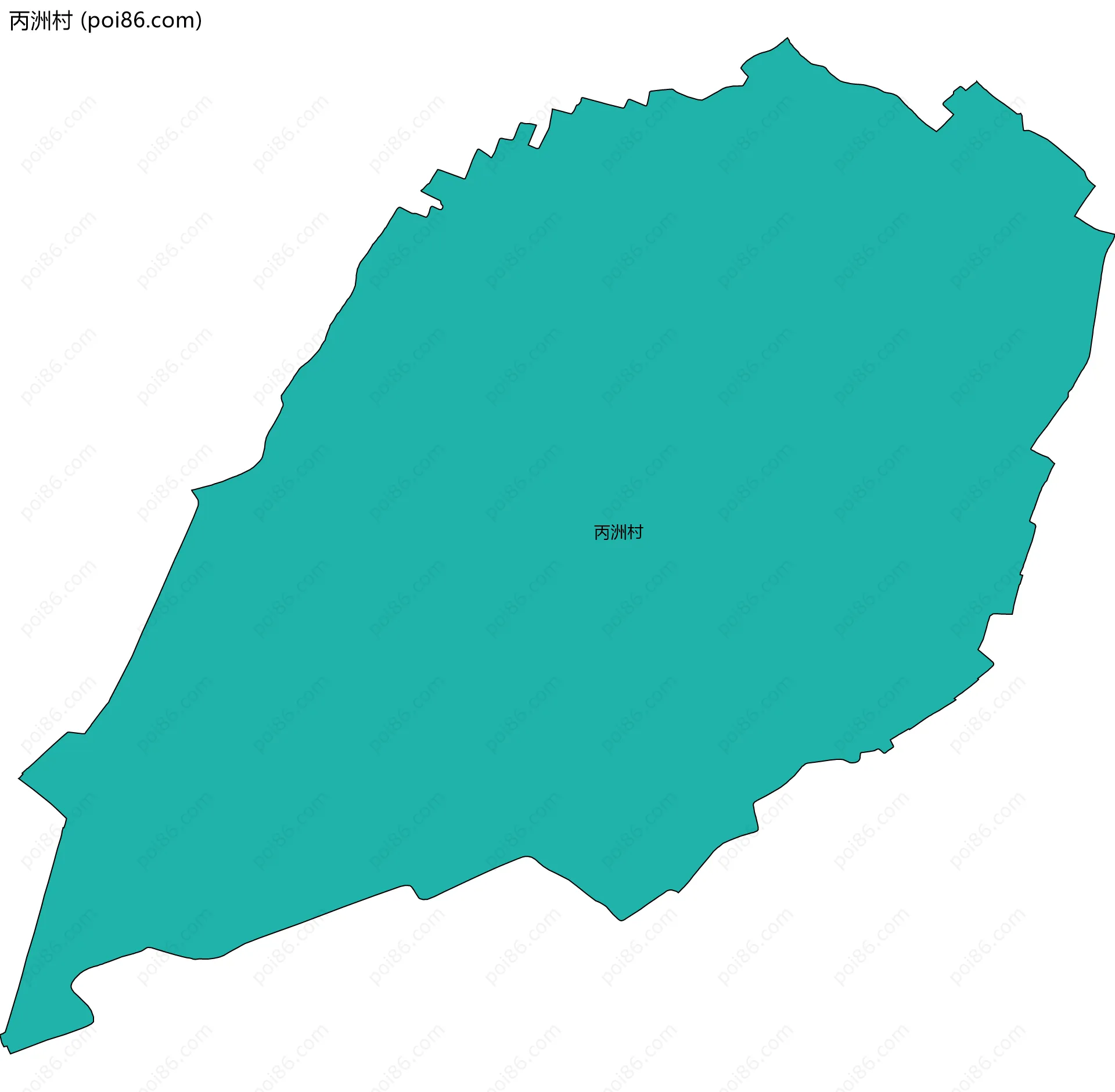 丙洲村边界地图