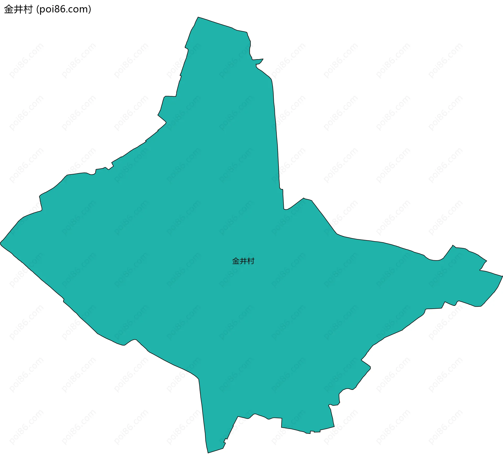 金井村边界地图