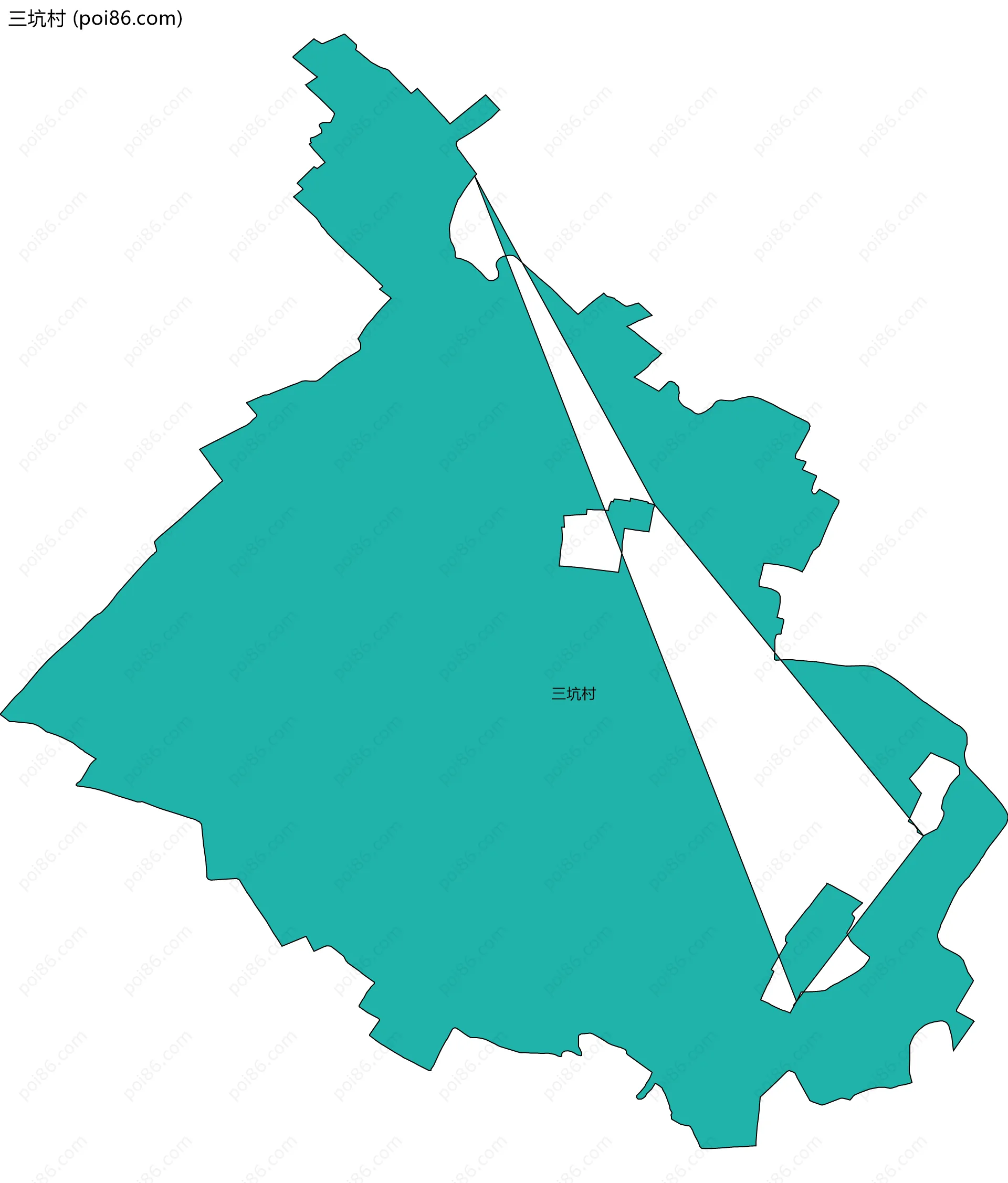 三坑村边界地图