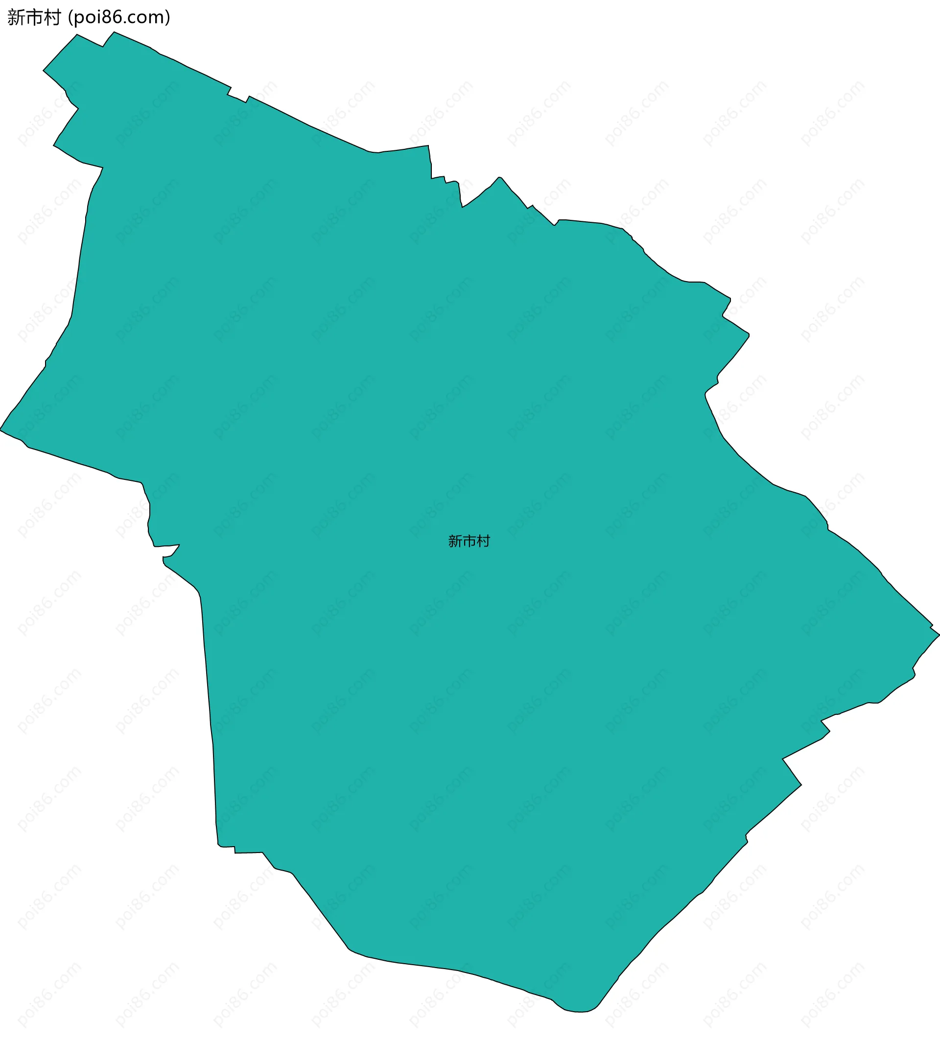 新市村边界地图