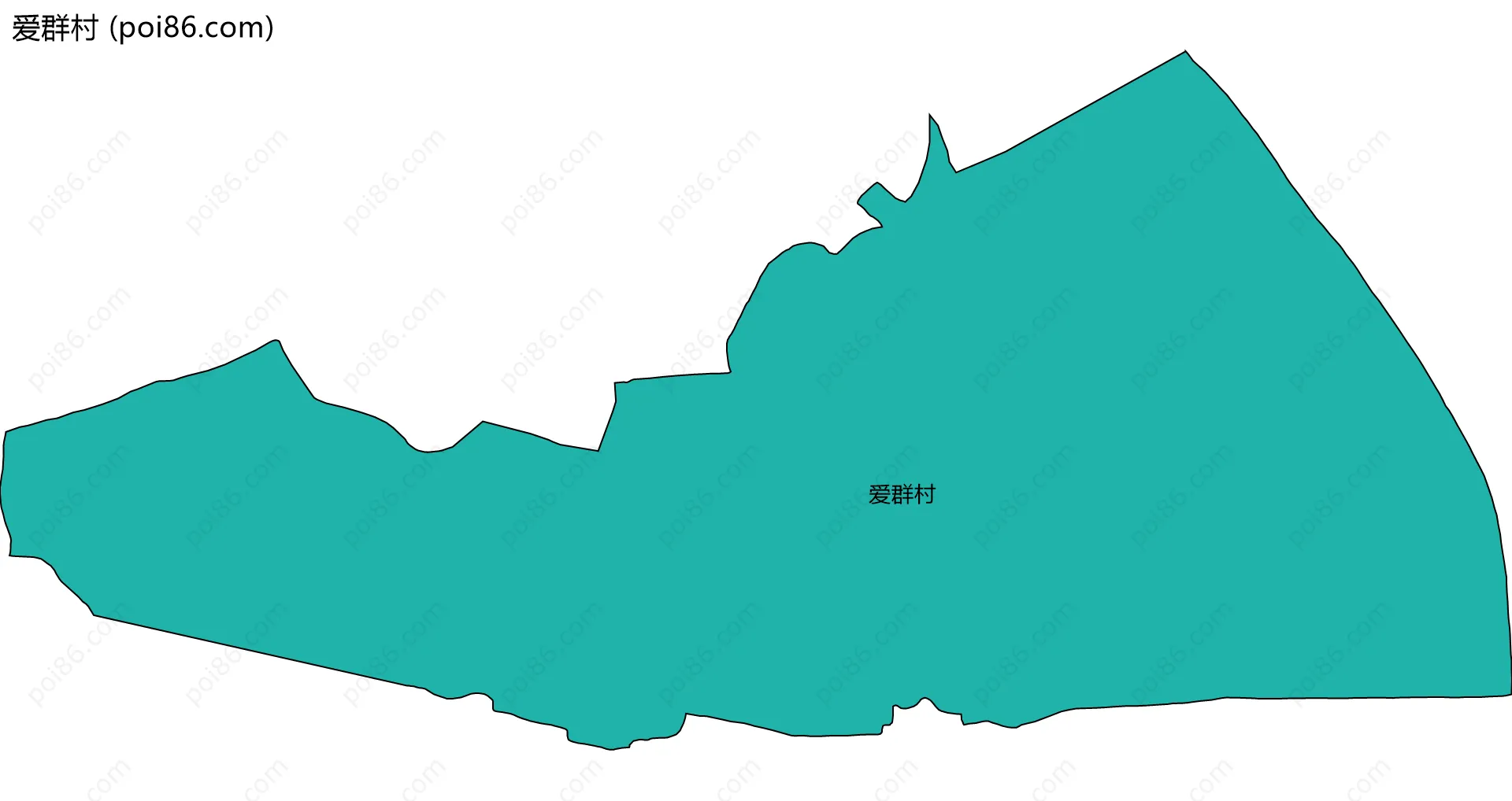 爱群村边界地图