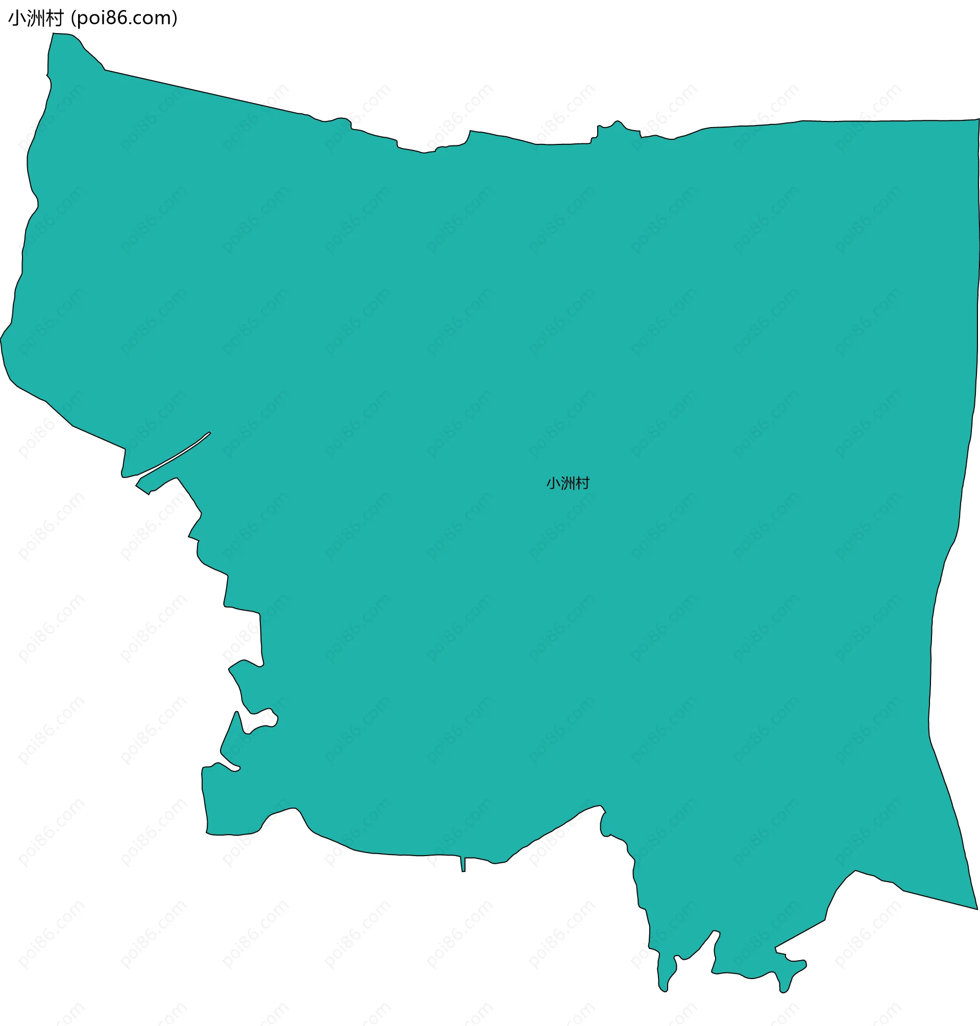 小洲村边界地图