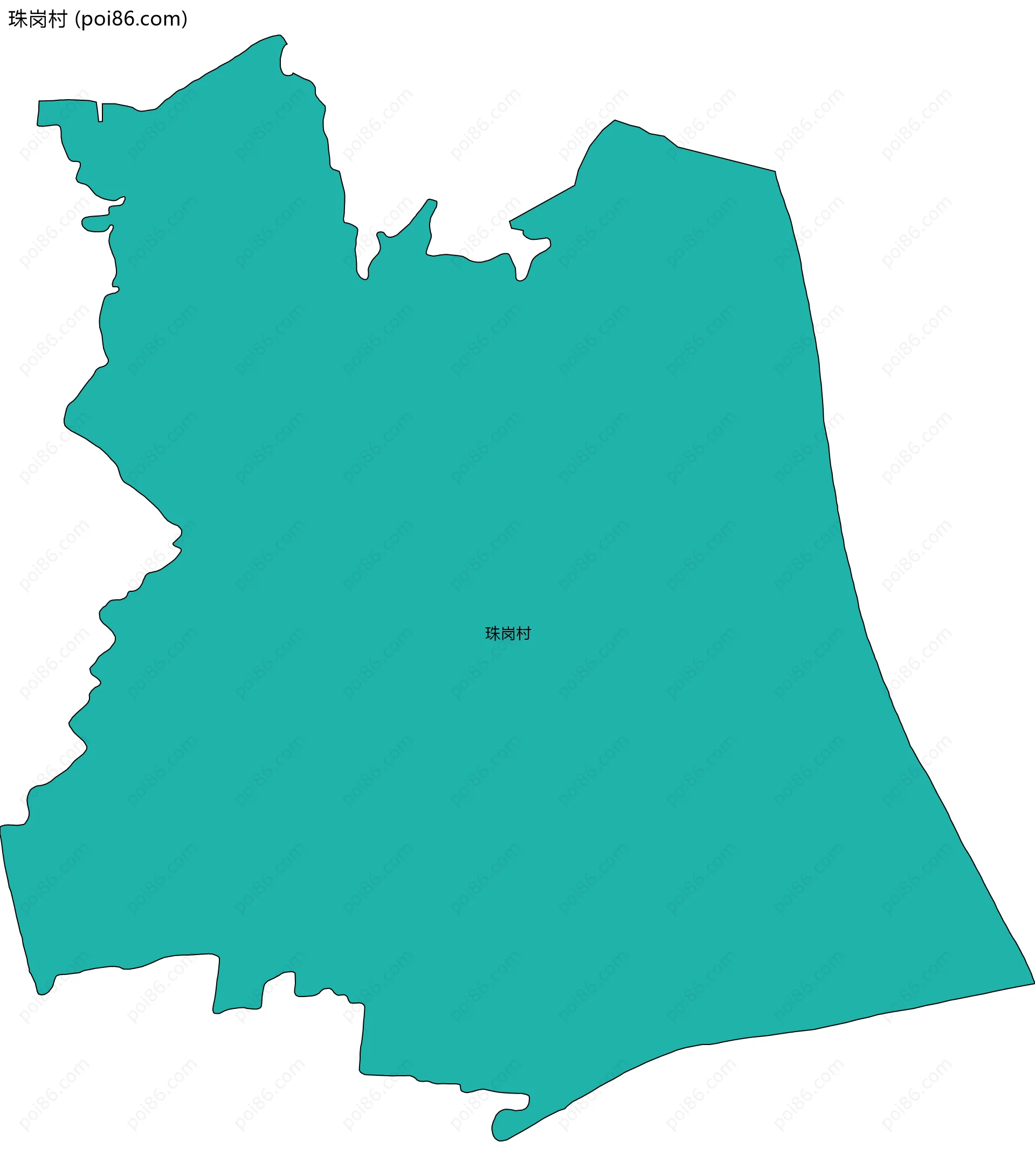 珠岗村边界地图