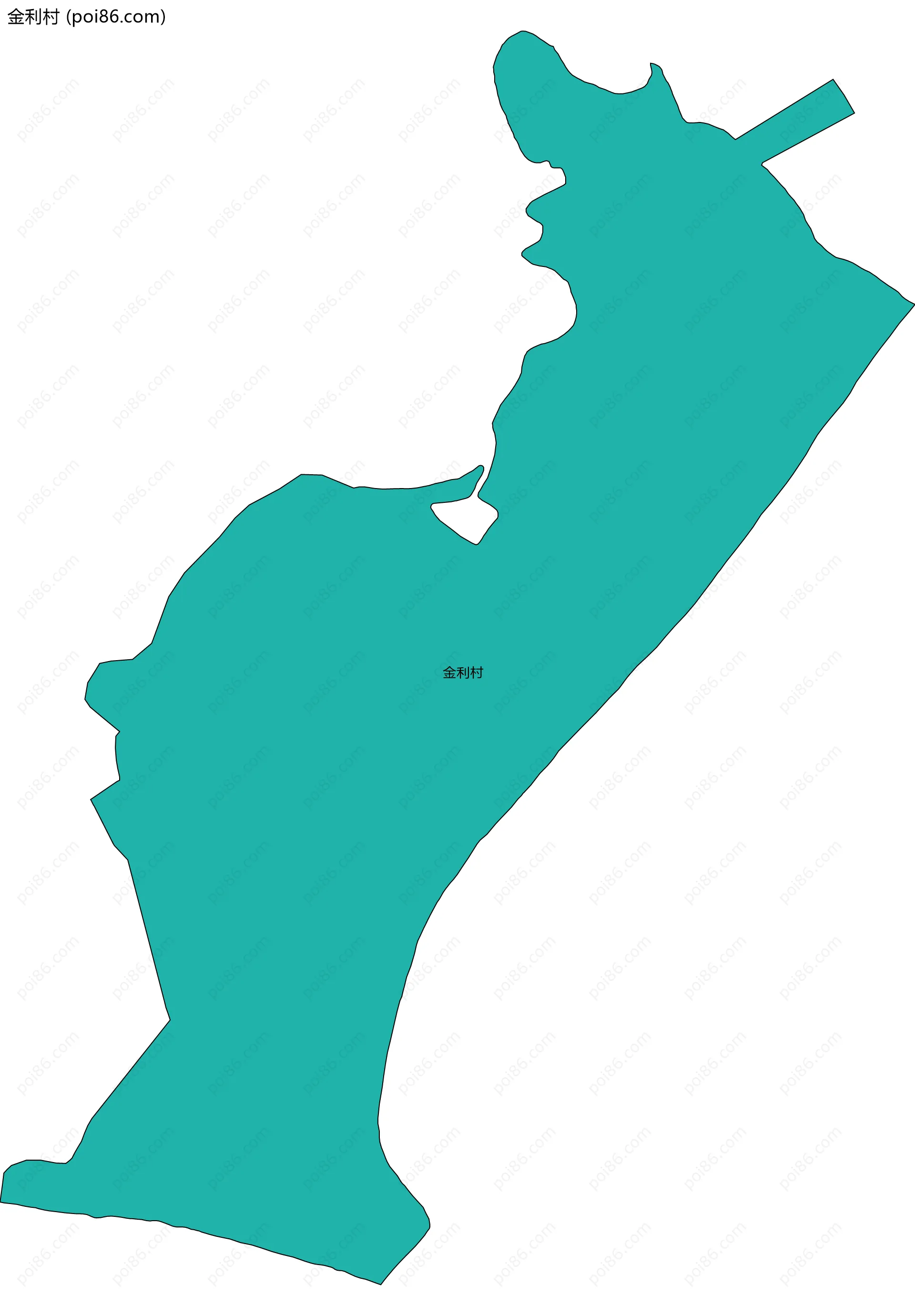 金利村边界地图
