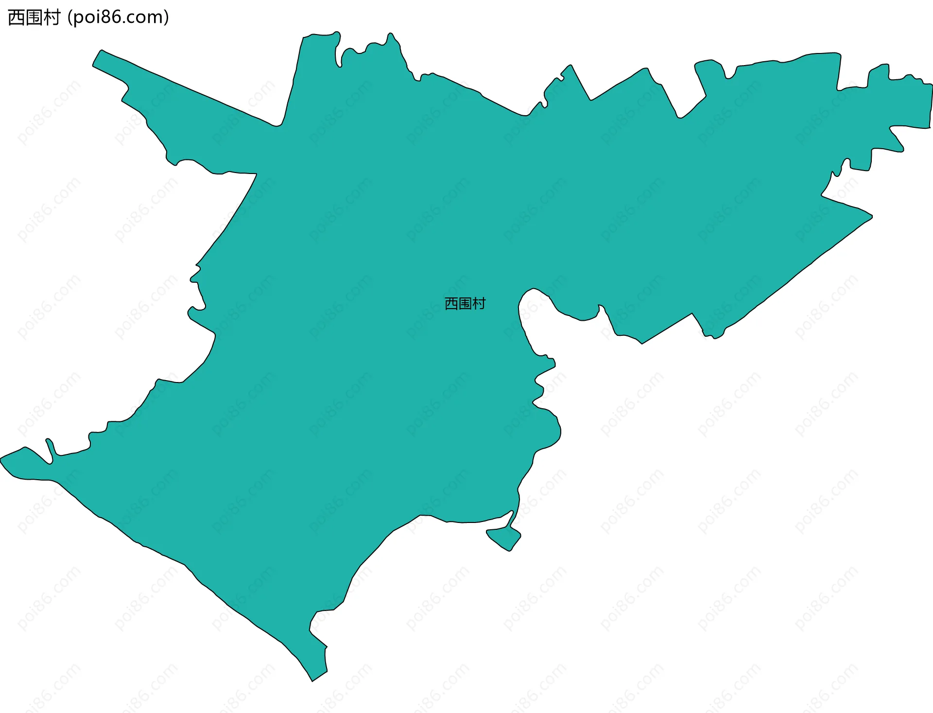 西围村边界地图