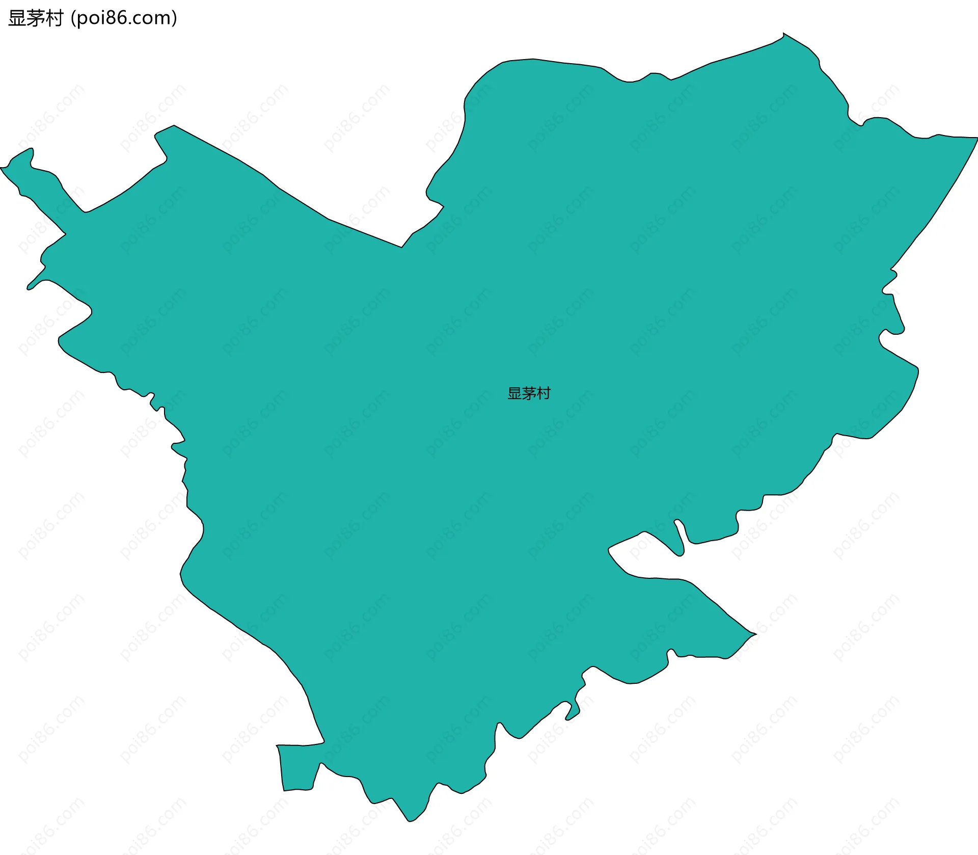 显茅村边界地图