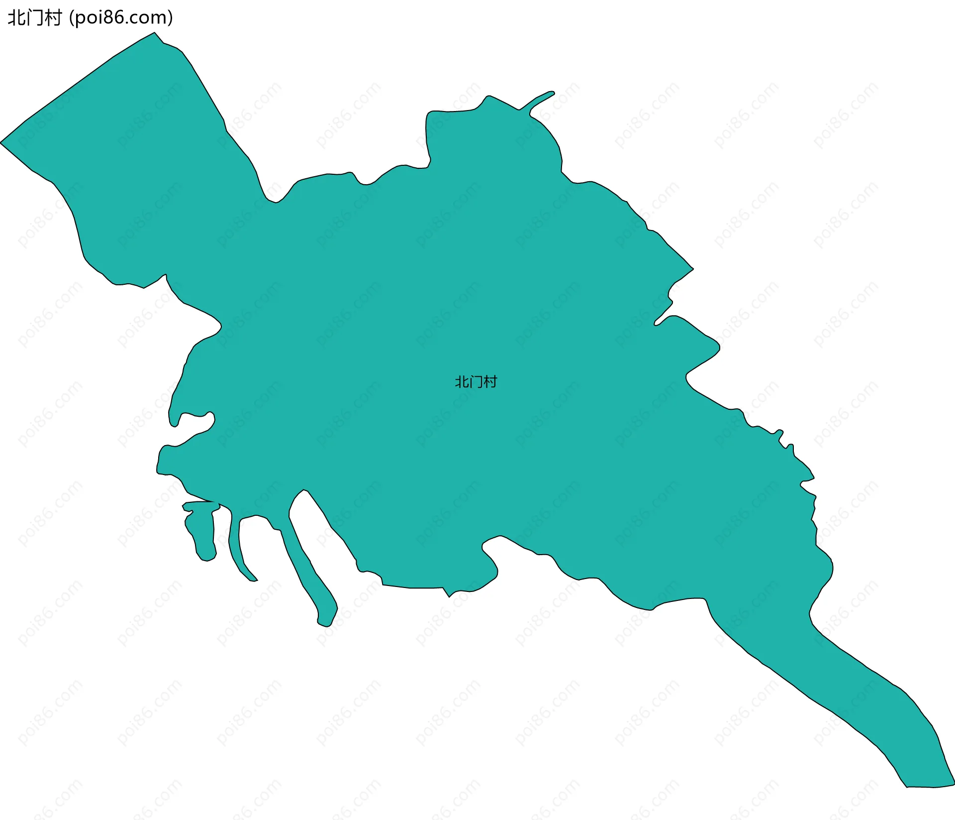 北门村边界地图