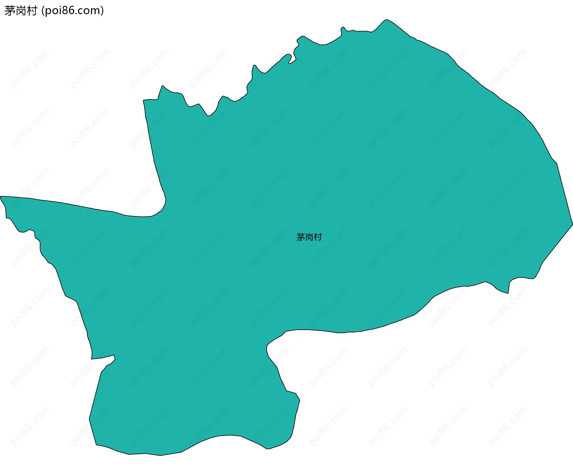 茅岗村边界地图