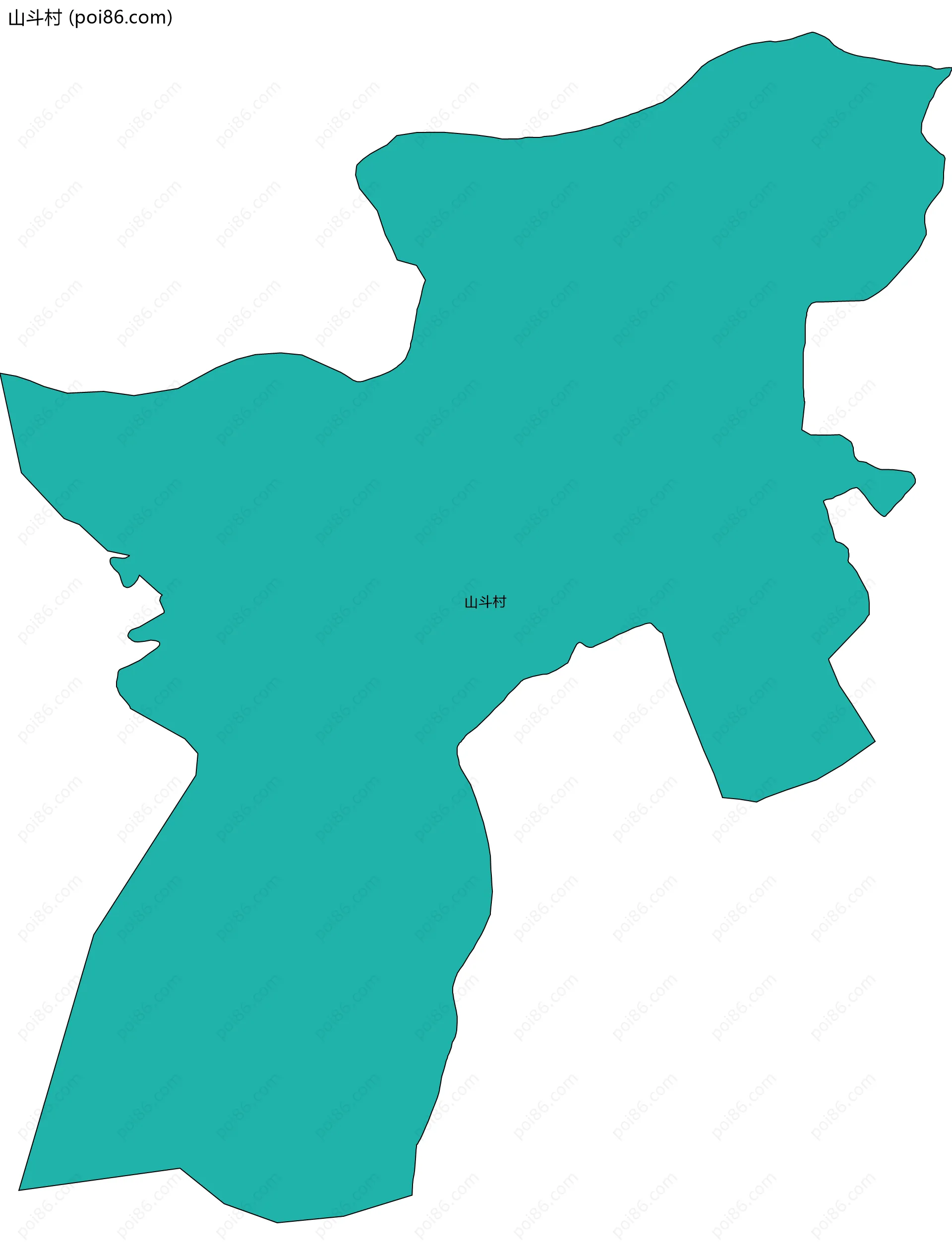 山斗村边界地图